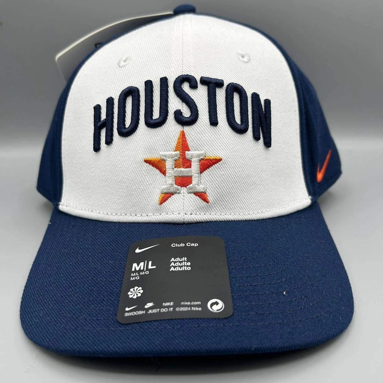 Nike Houston Astros x Nike Club Hat Men M-L Dri-Fit Strap Back Size ONE SIZE - 1 Thumbnail