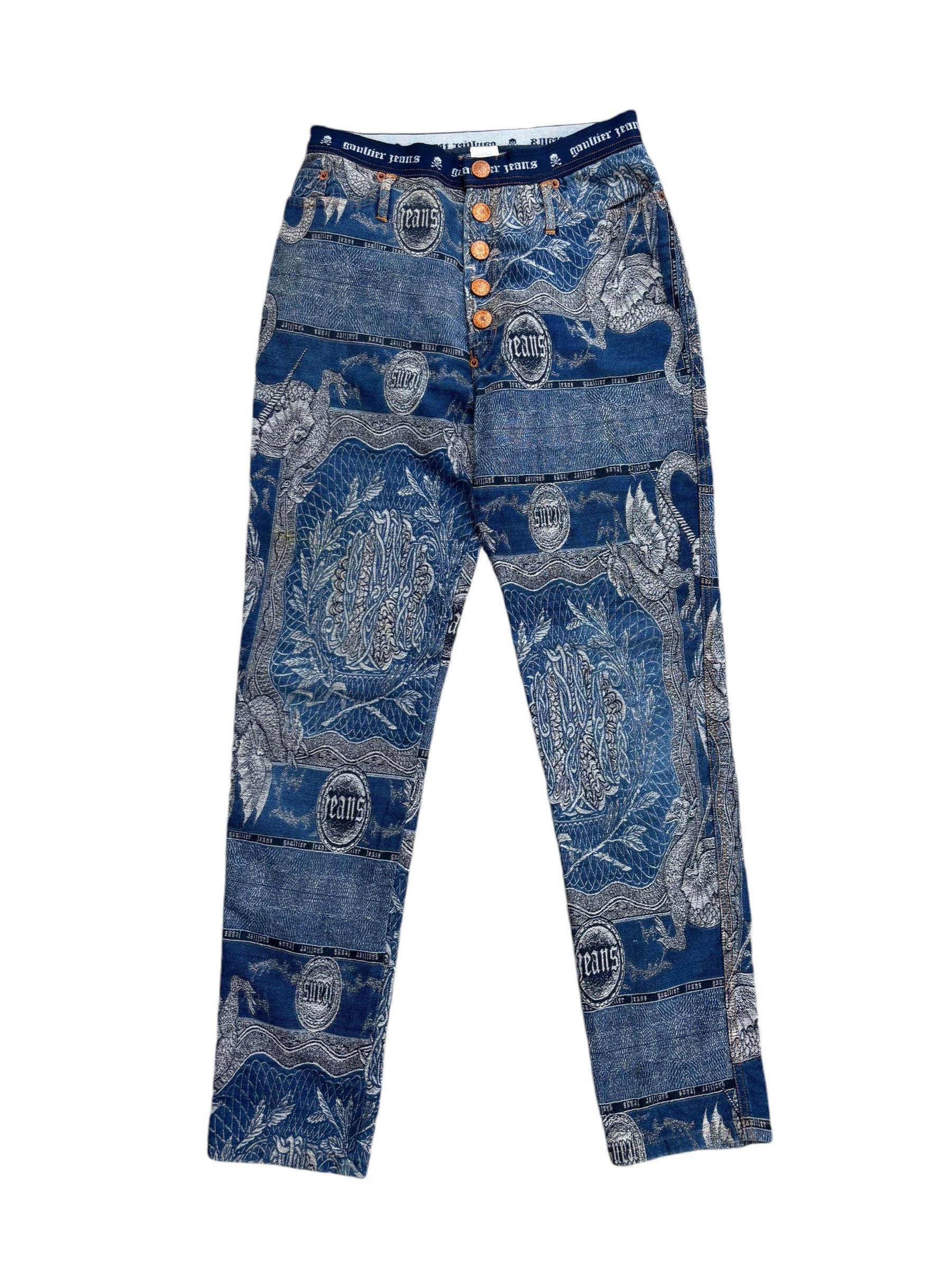 Jean Paul Gaultier FW 95 Jean Paul Gaultier Dragon Tattoo Pants Size US 28 / EU 44 - 2 Thumbnail