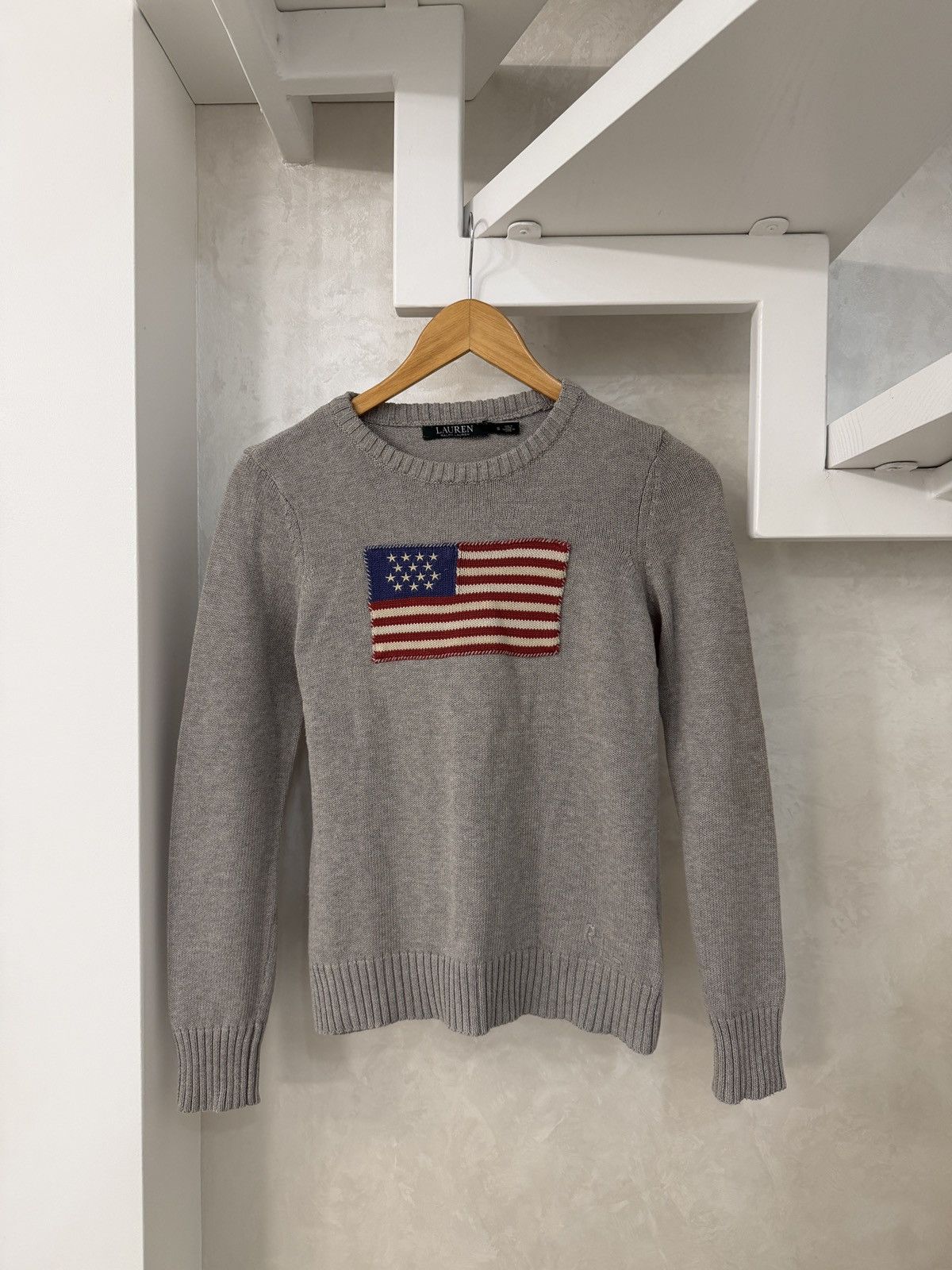 Polo Ralph Lauren Polo ralph lauren USA sweater knit cotton navy flag Size US S / EU 44-46 / 1 - 1 Thumbnail