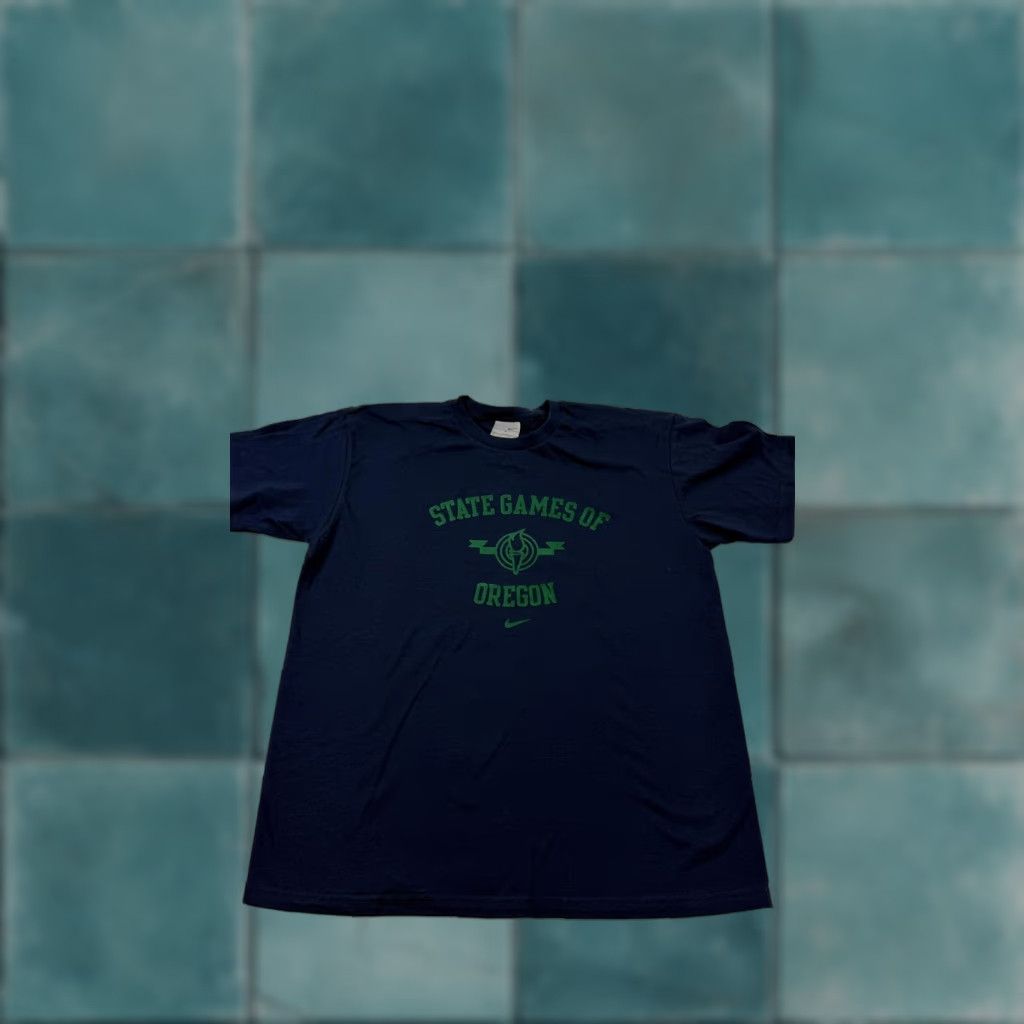 Nike VINTAGE Nike State Games of Oregon Shirt Mens Small Navy Blue Graphic Tee T-Shirt Mens Small Navy Blue State Games of Oregon 04 90s Sports Event Mens Size US S / EU 44-46 / 1 - 1 Thumbnail