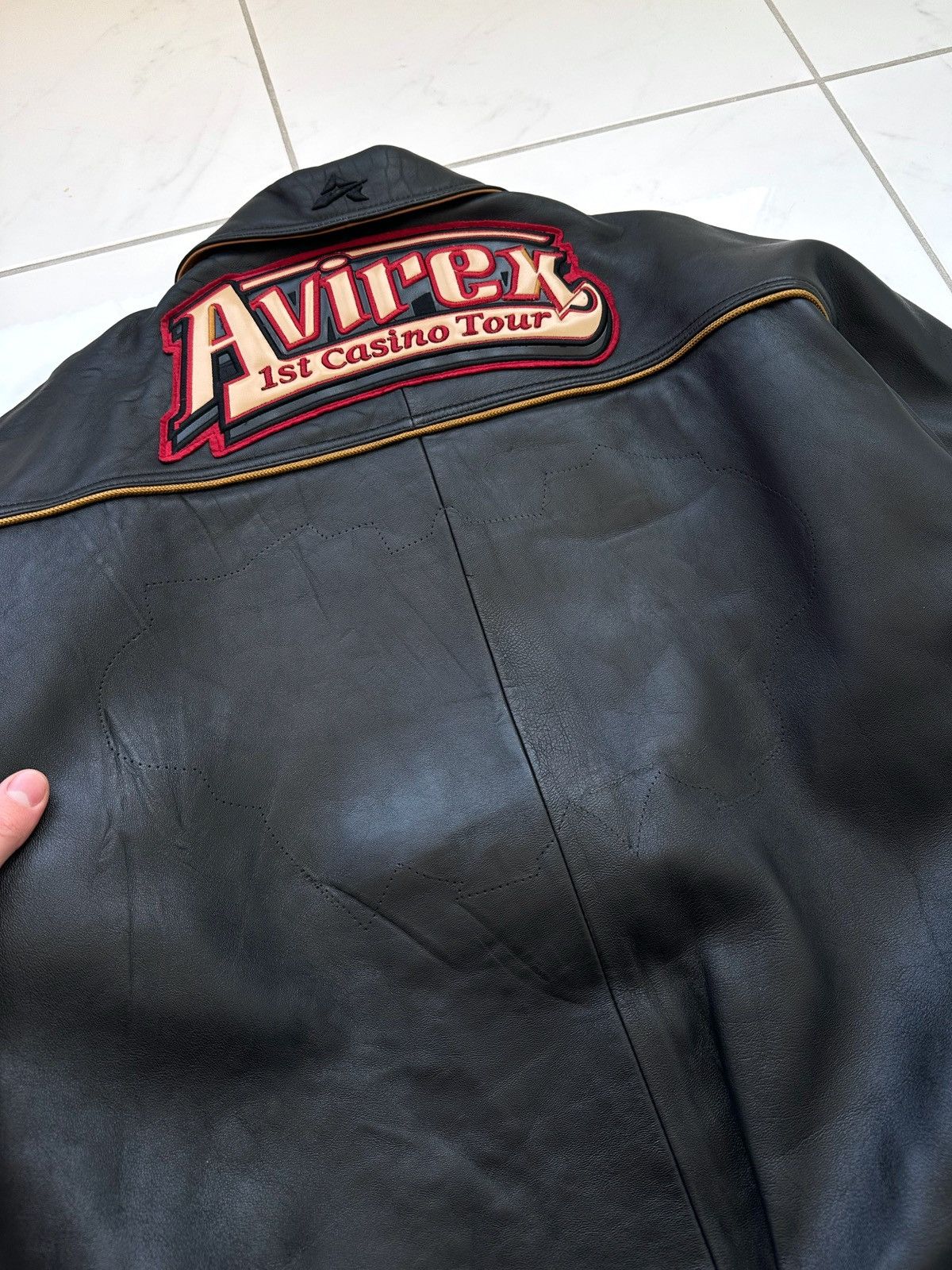 Avirex Vintage Avirex New York 1st Casino Tour Leather Jacket Size US L / EU 52-54 / 3 - 14 Thumbnail