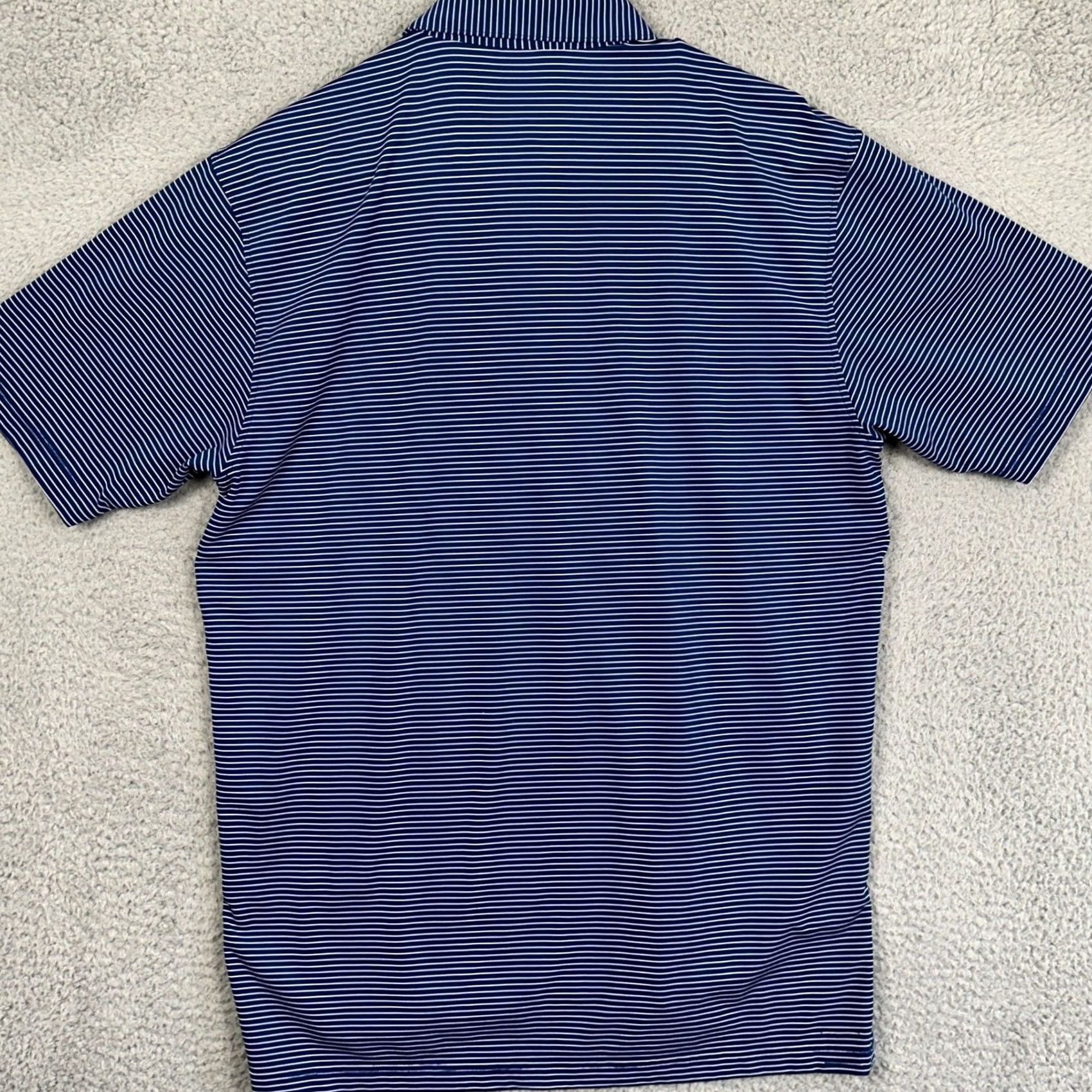 Vintage Turtleson Mens Medium Shirt Golf Polo Blue Striped Rugby Logo Size US M / EU 48-50 / 2 - 3 Thumbnail