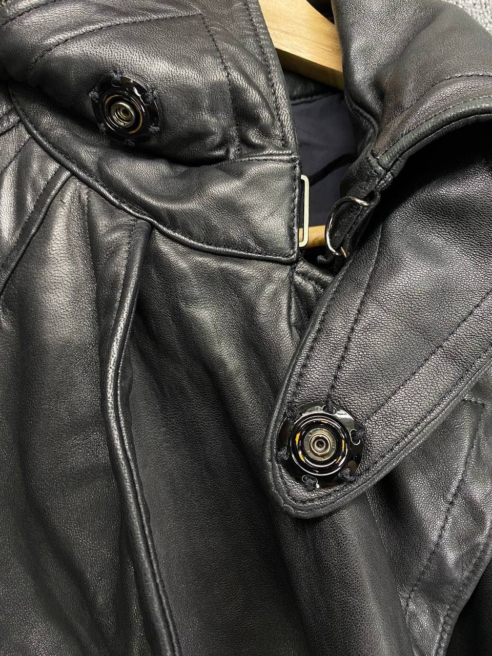 Jean Paul Gaultier × Vintage Vintage Jean Paul Gaultier Trench Coat Long Leather Jacket Size XL / US 12-14 / IT 48-50 - 19 Thumbnail