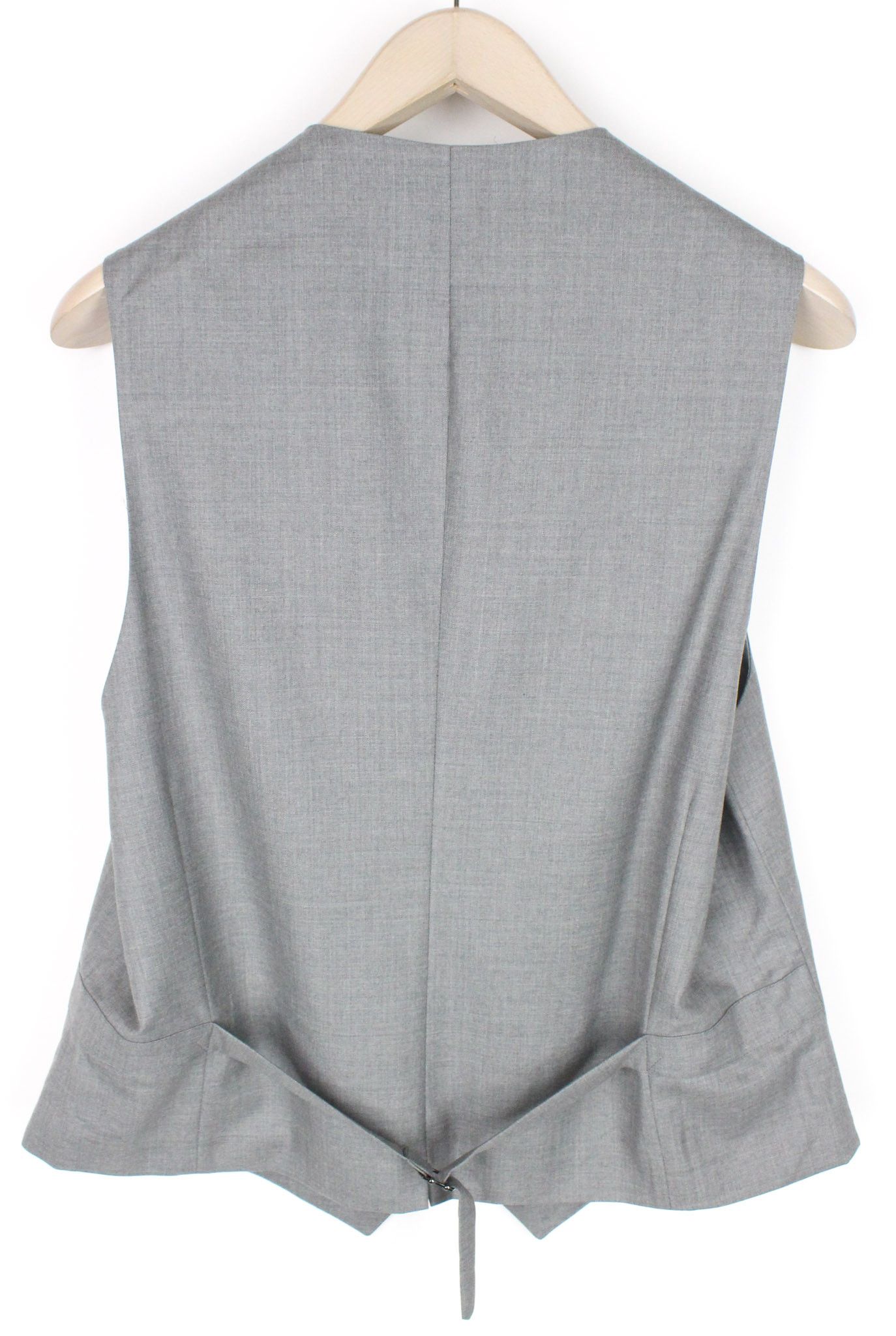 Suitsupply FERRARA UK44R Mid Grey Slim Wool Twill Waistcoat 73475 Size 44R - 2 Thumbnail