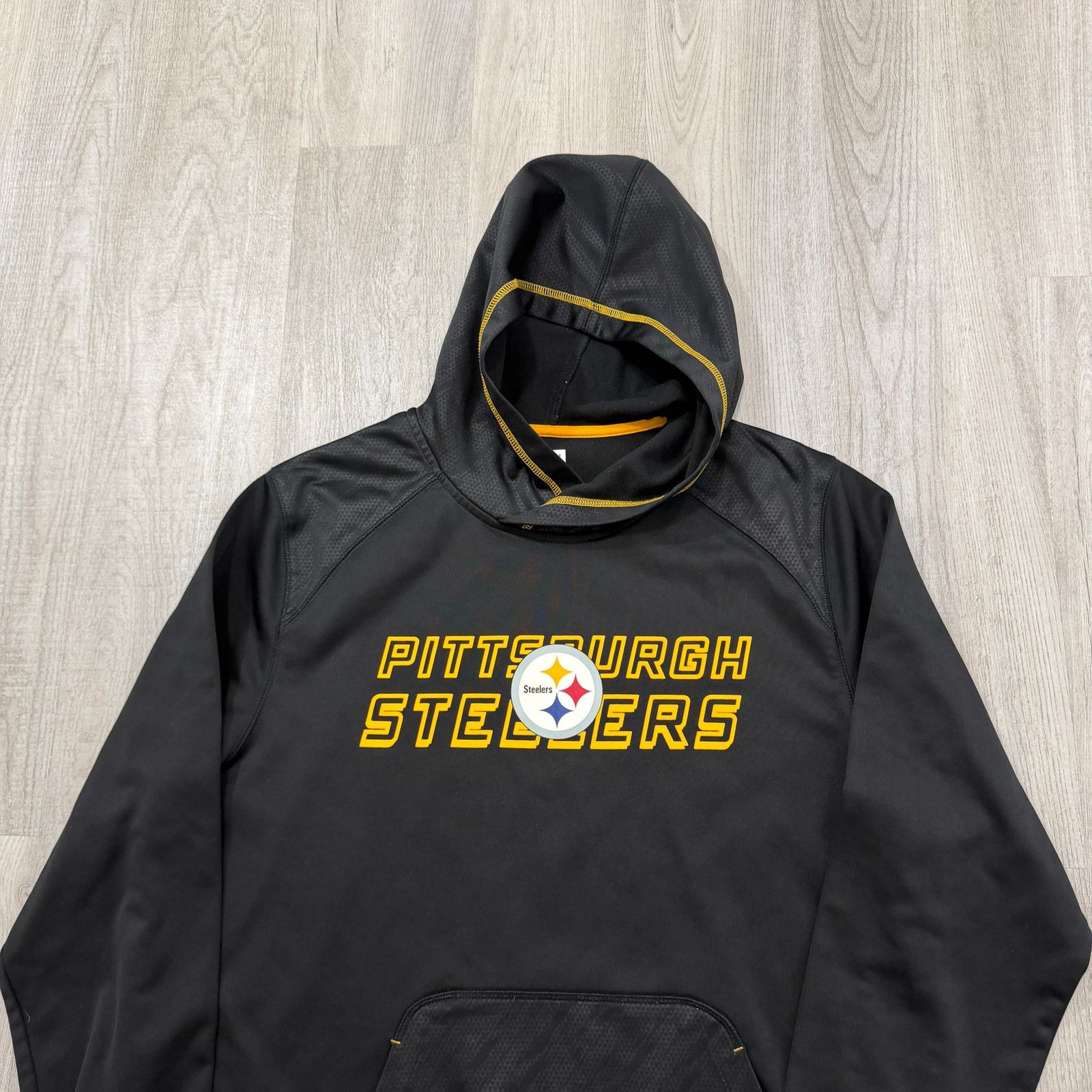 Vintage Pittsburgh Steelers Hoodie Men's Large Black Yellow Size US L / EU 52-54 / 3 - 2 Thumbnail