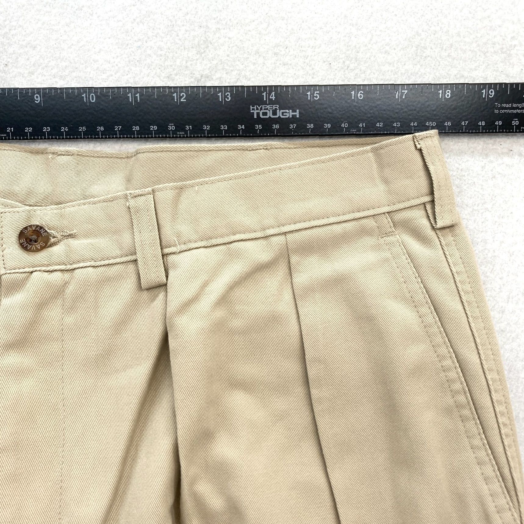 Savane Savane Khaki Pants Mens 36x29 Beige Pleated Classic Tapered Leg Wrinkle Resist Pants Size US 36 / EU 52 - 6 Thumbnail