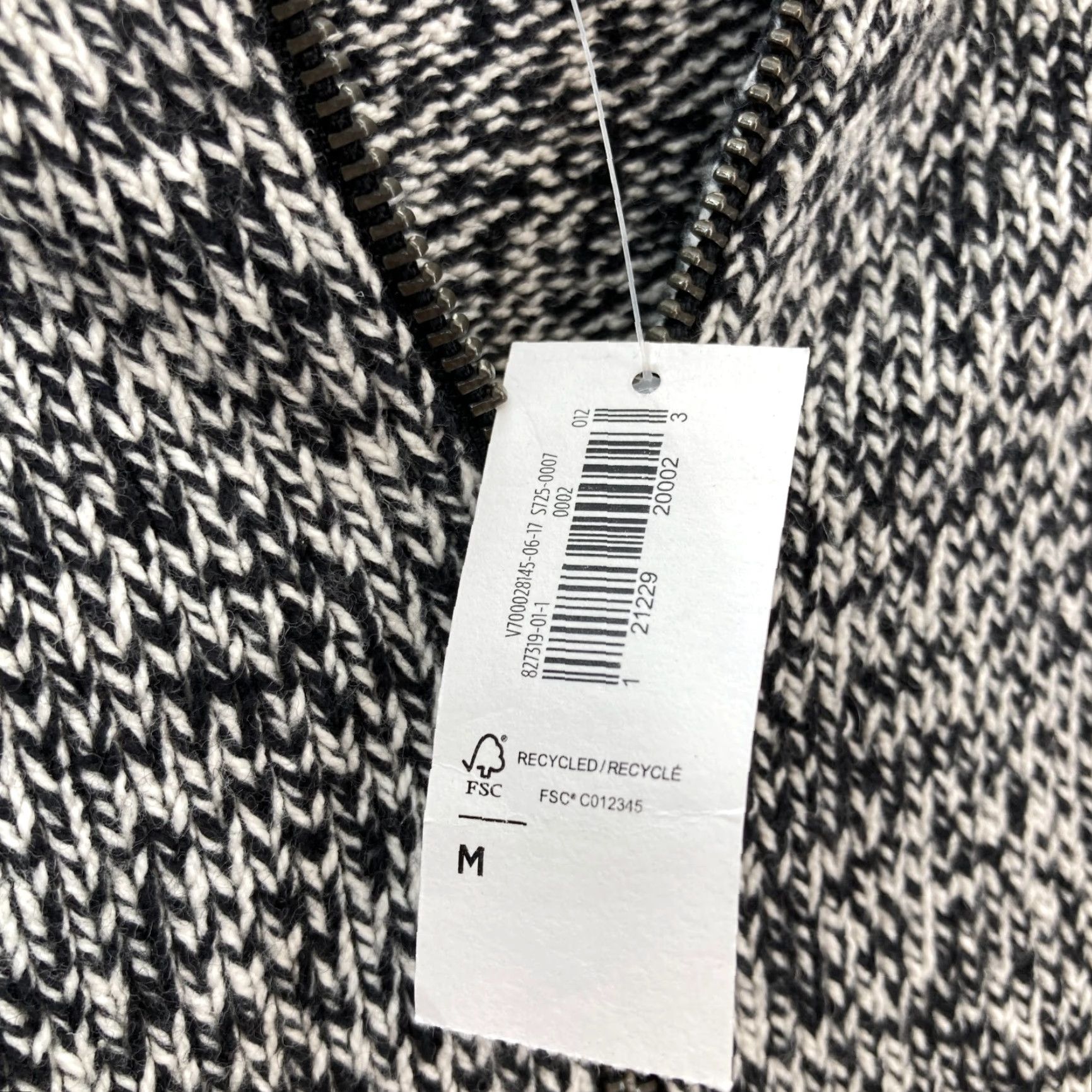 Old Navy Old Navy Marled Knit Full Zip Sweater Jacket Mens Medium Black White Wool Blend Jacket Size US M / EU 48-50 / 2 - 5 Thumbnail