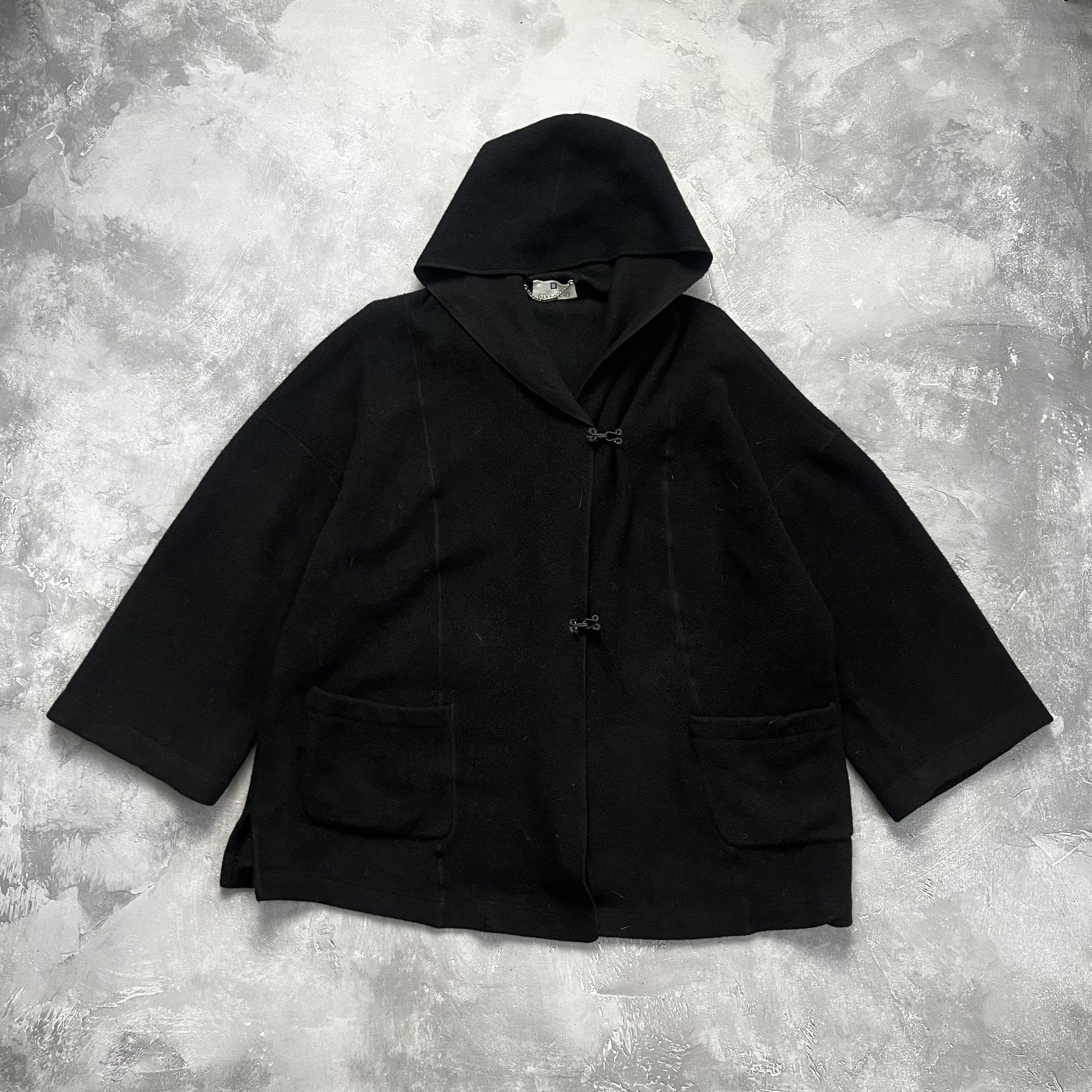 Givenchy Vintage 80s GIVENCHY Cape Coat Wool Poncho Jacket Oversized Size XXL / US 16-18 / IT 52-54 - 8 Thumbnail