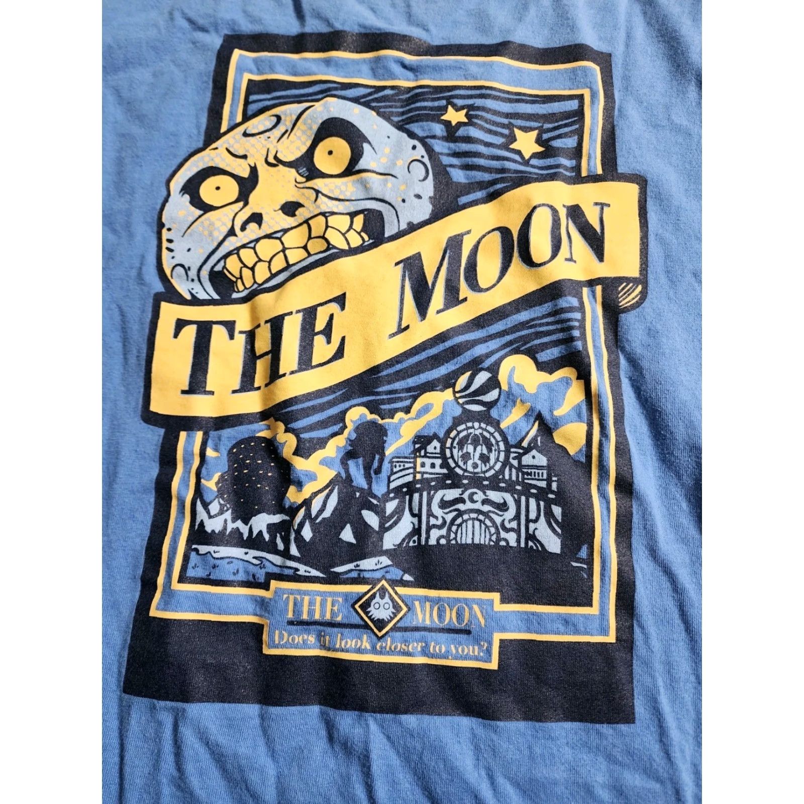 Vintage Mens S The Legend Of Zelda Majoras Mask Blue Moon T Shirt Size US S / EU 44-46 / 1 - 2 Thumbnail