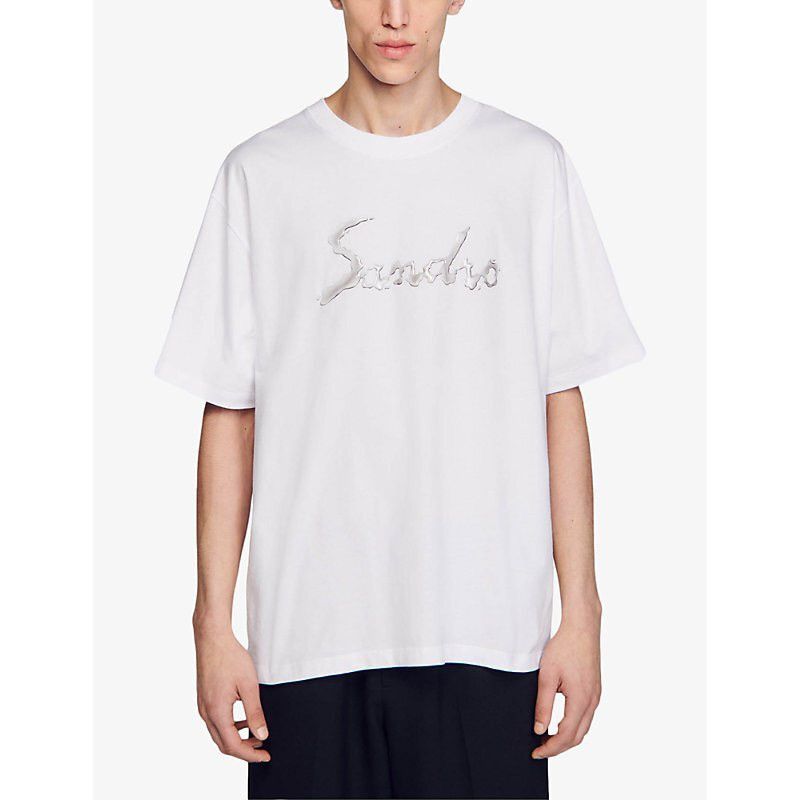Sandro Sandro Liquid Metal logo shirt Size US S / EU 44-46 / 1 - 1 Thumbnail