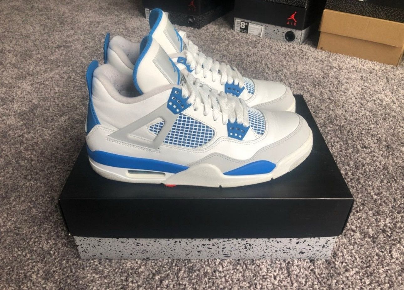 Nike Nike Air Jordan Retro 4 Military Blue Size US 8.5 / EU 41-42 - 3 Thumbnail