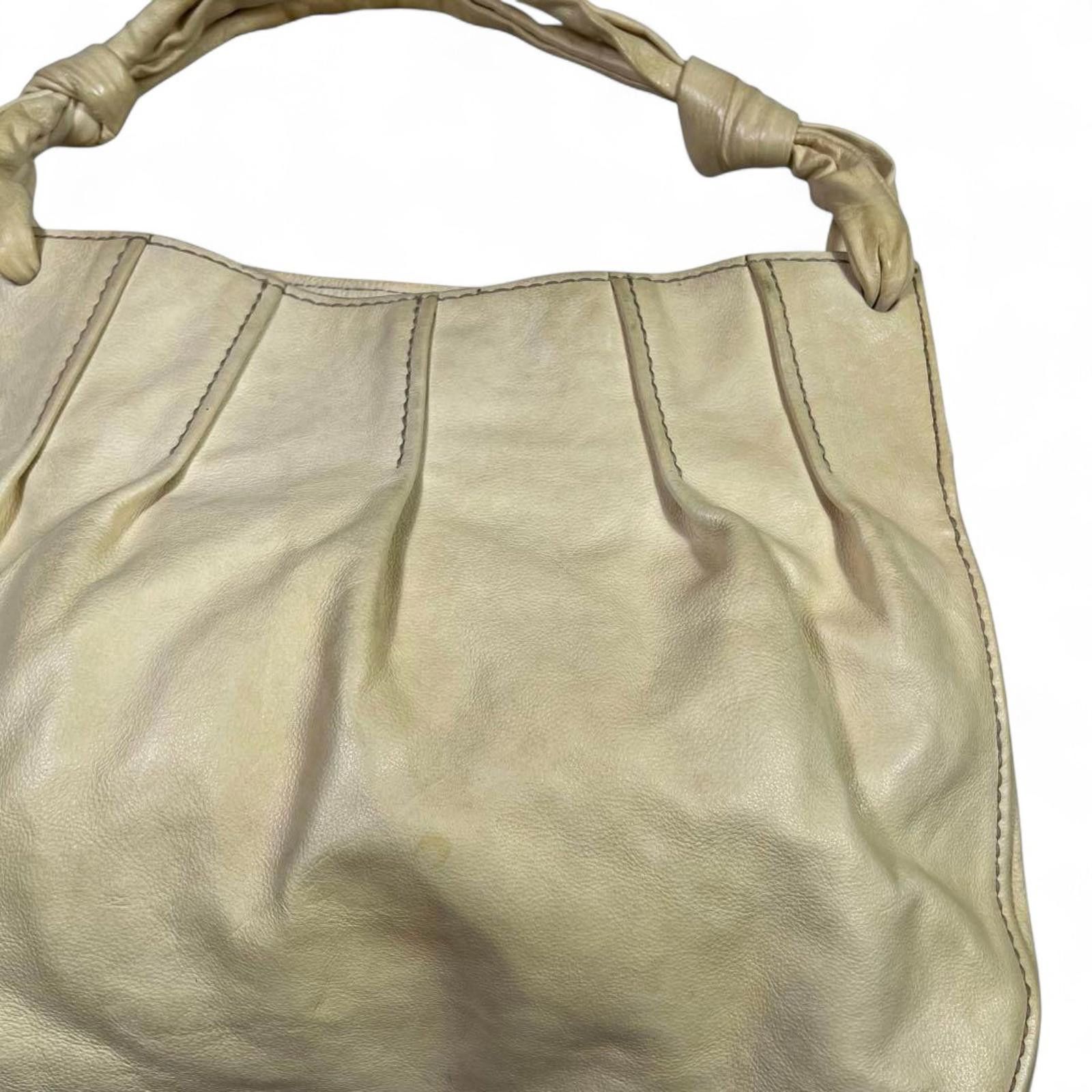 Miu Miu Miu Miu- Beige Leather Handbag with Knotted Handles Size ONE SIZE - 9 Thumbnail