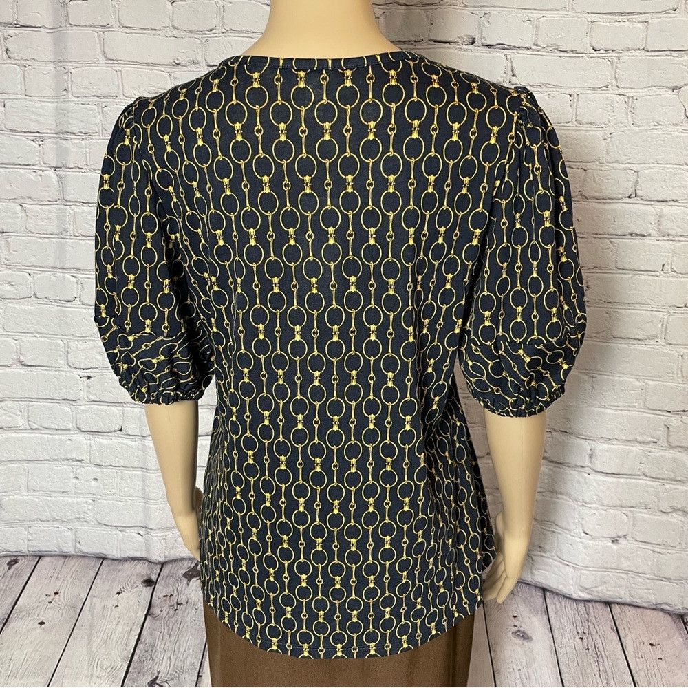 Ralph Lauren NWT New Ralph Lauren Navy Short Chain Print Top Size M Size M / US 6-8 / IT 42-44 - 5 Thumbnail