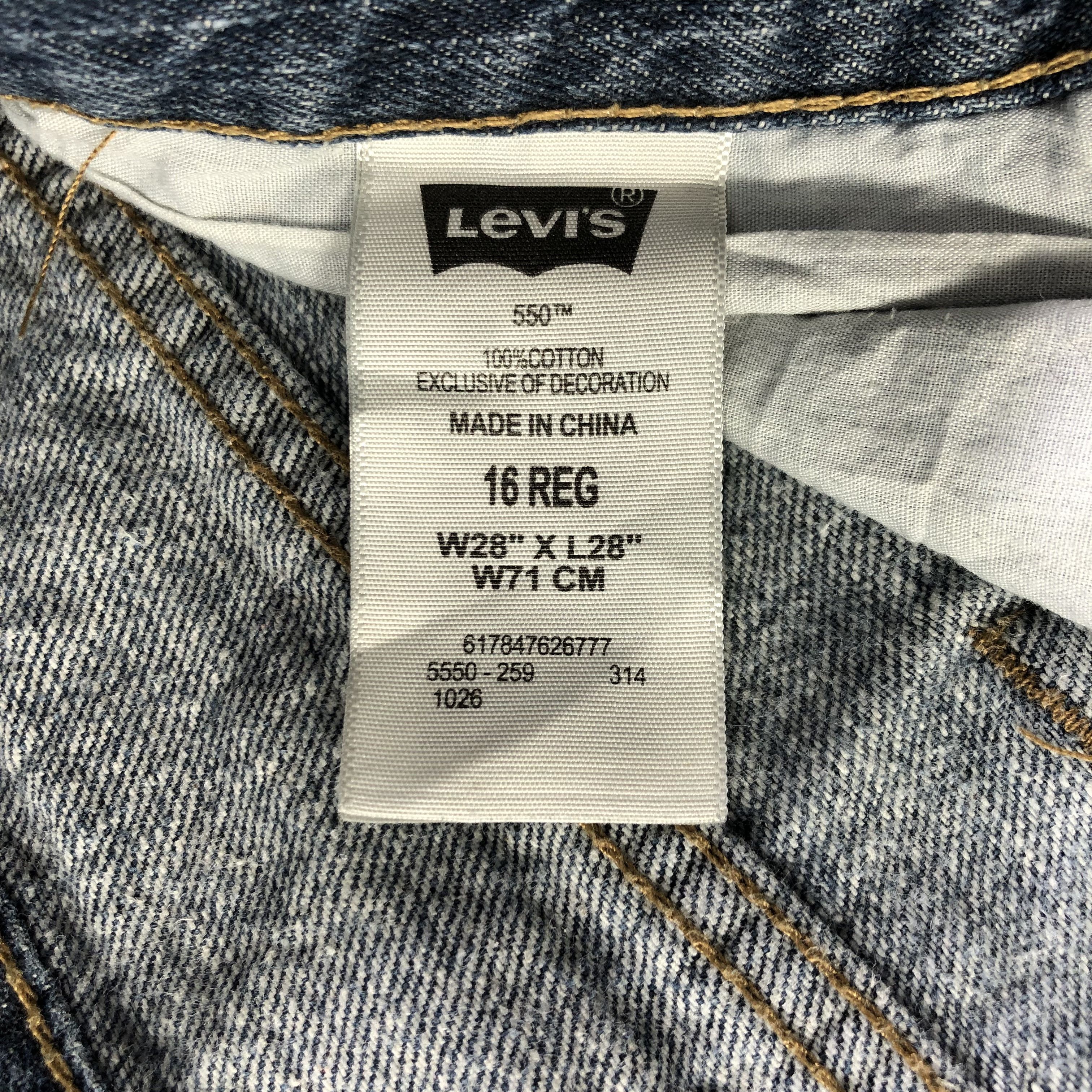 Levi's Vintage Blue Wash Levis 550 Jeans-J3390 Size 30" / US 8 / IT 44 - 9 Thumbnail
