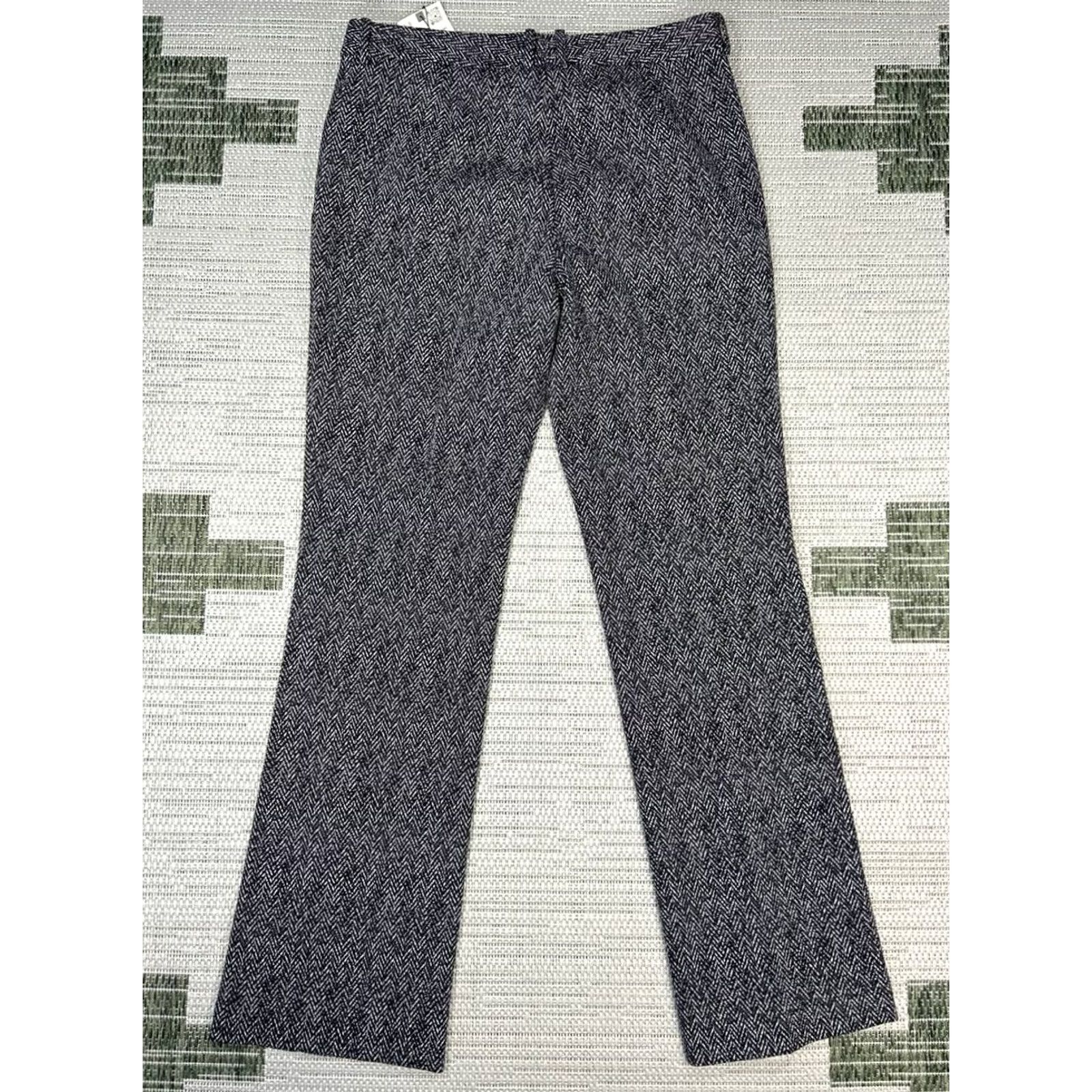 Zara Zara Pants Womens Large Gray Herringbone Flared Mid Rise Stretch Inseam 32 Machine Washable Dress Pants Trousers Casual Travel Classic Outdoor Size 36" / US 14 / IT 50 - 2 Thumbnail