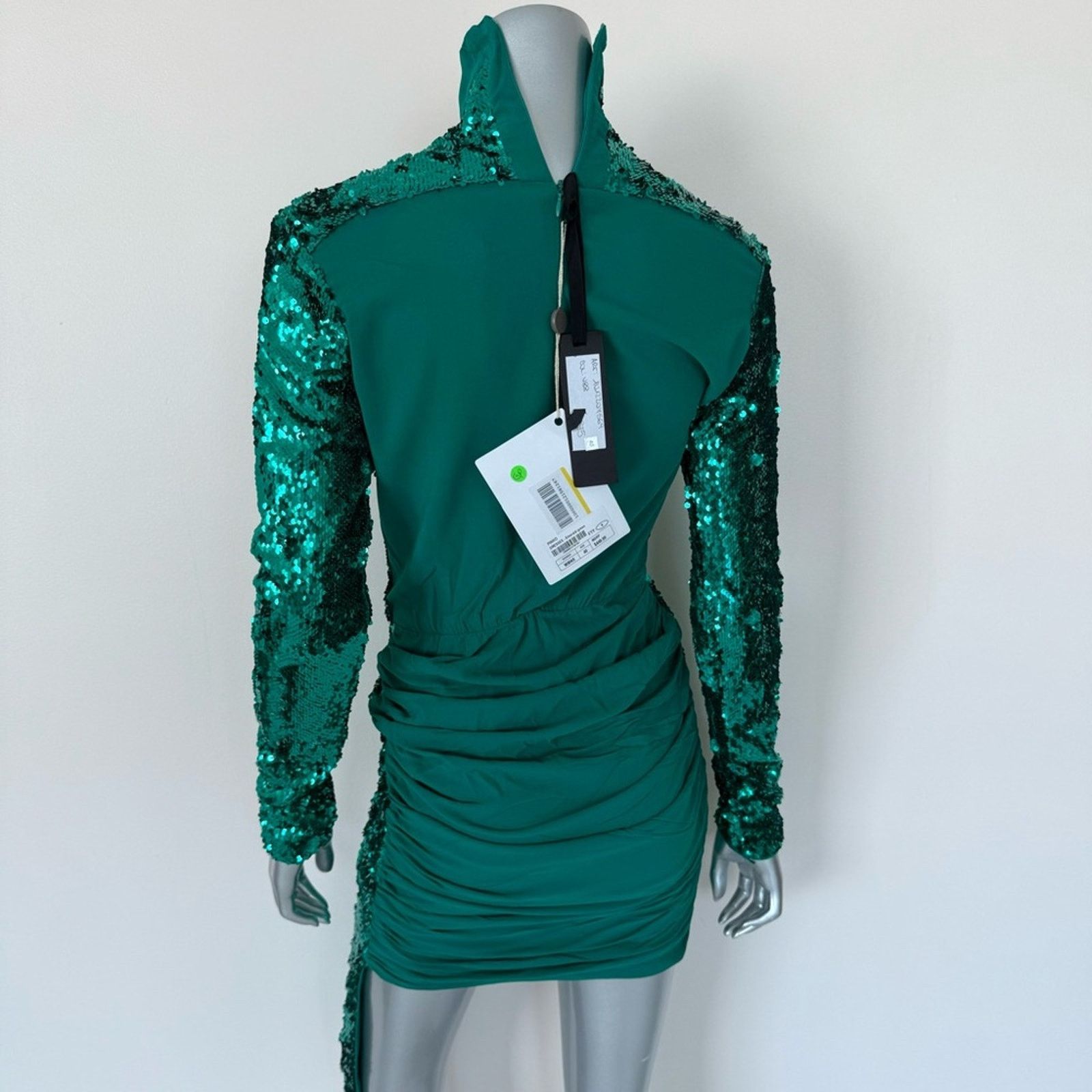 NWT!!! PINKO women sequins green dress size S Retail 448$