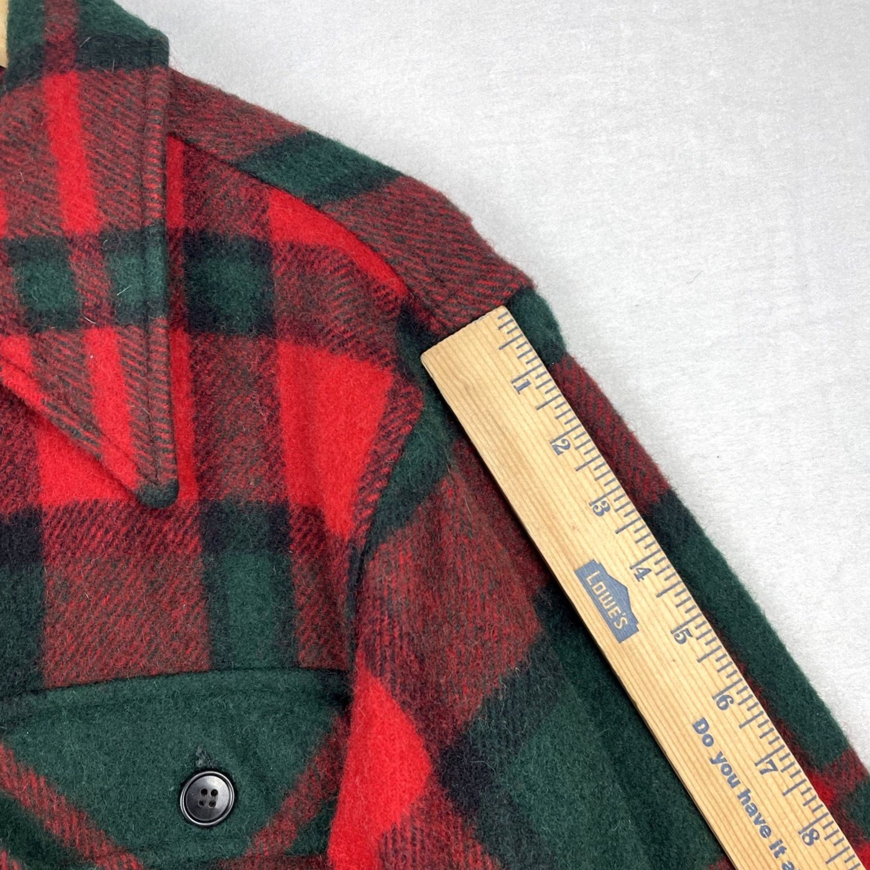Vintage VINTAGE L.L. Bean Jacket Mens Large Red Plaid Wool Hunting 50s Overcoat Casual Workwear Fall Winter S adults? Size US L / EU 52-54 / 3 - 7 Thumbnail