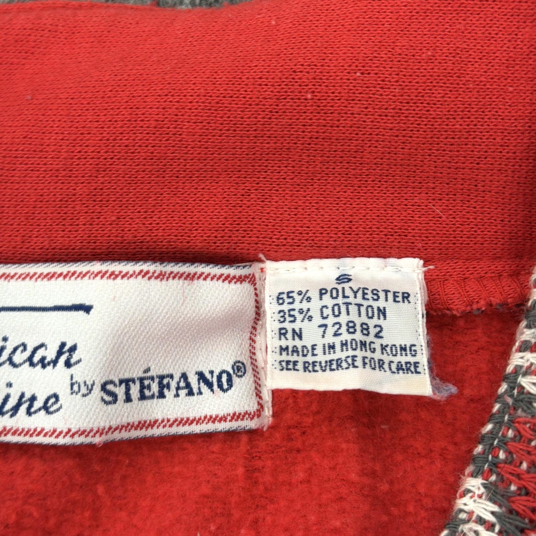 Vintage VINTAGE Red Cardigan Sweater Womens S Puff Sleeve Button Geometric Knit V-Neck Holiday Christmas Shirt? Size S / US 4 / IT 40 - 7 Thumbnail