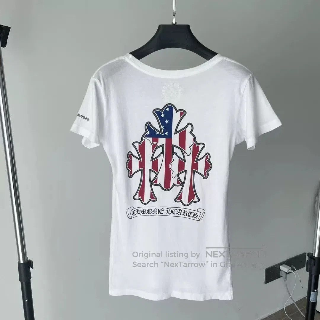 Chrome Hearts Chrome Hearts White Cross Scroll Short Sleeve. Size US S / EU 44-46 / 1 - 2 Thumbnail