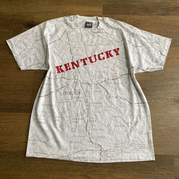 Fruit Of The Loom VintageMADE IN USA Kentucky State Map FOTL Single