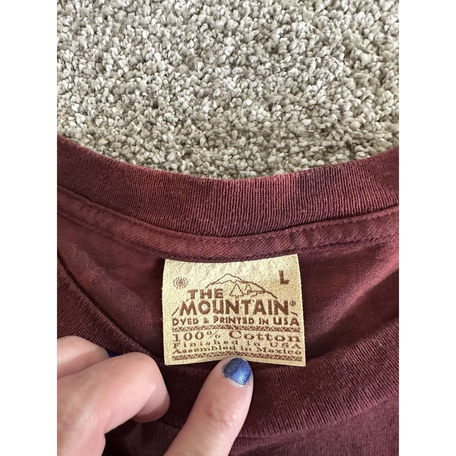 The Mountain Vtg 90s The Mountain Wolf Animal Nature Retro Red Tie-Dye L Size US L / EU 52-54 / 3 - 3 Thumbnail