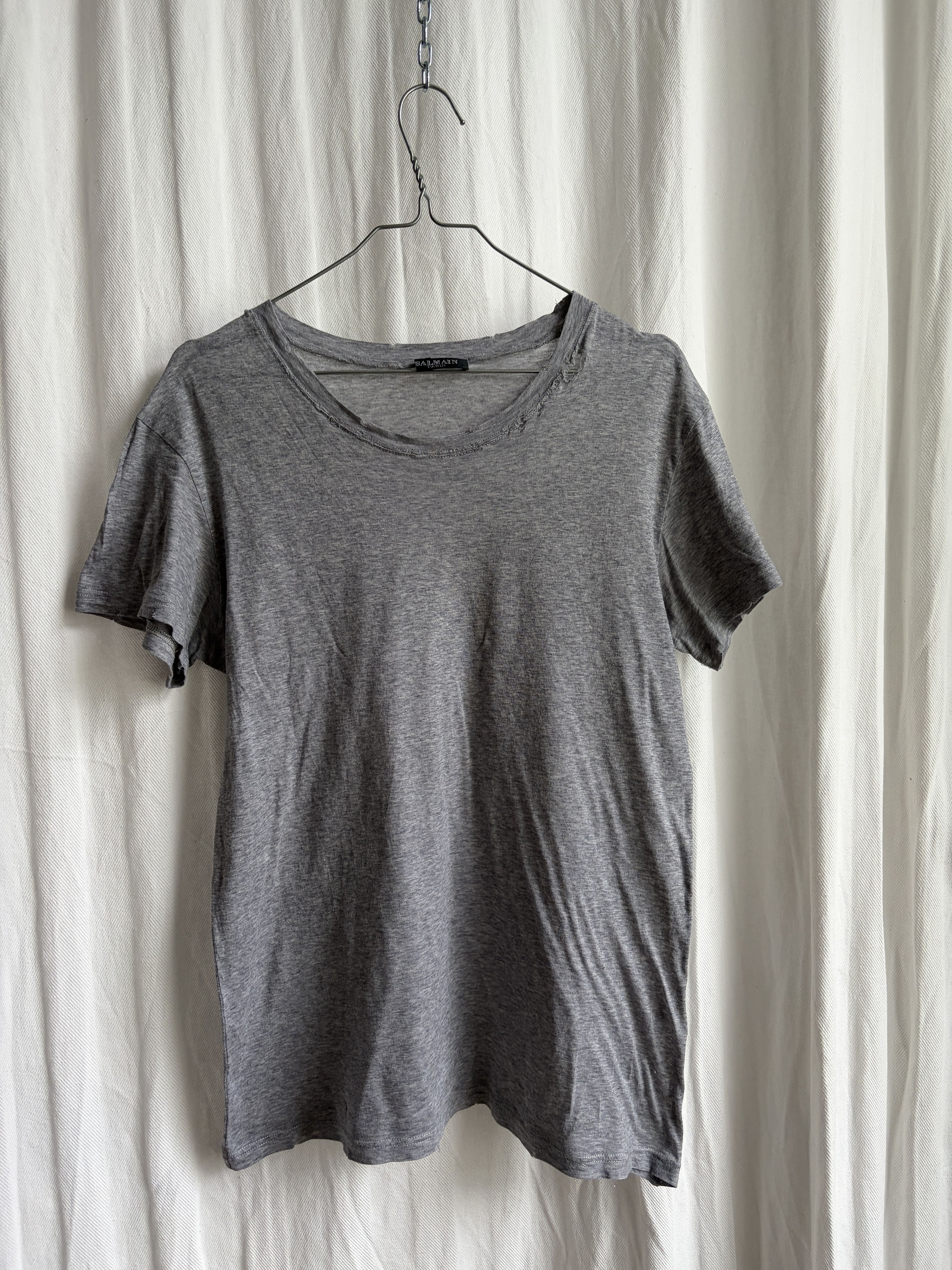 Balmain SS10 Lightweight Distressed T-Shirt Size US M / EU 48-50 / 2 - 1 Thumbnail