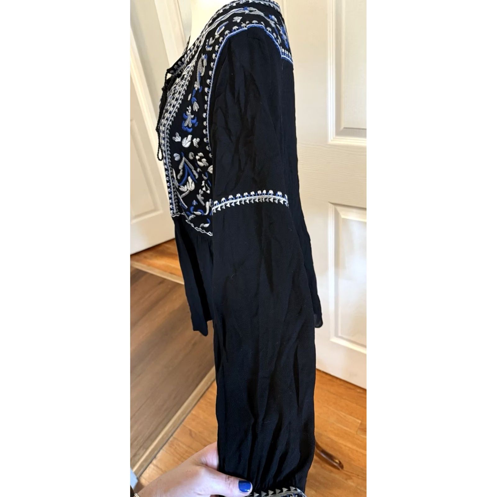 Vintage Stitch Fix Brixon Ivy Aloe Embroidery Top Boho Festival Nwt L Black Womens Blouse L Ivy Embroidery Boho Festival Size L / US 10 / IT 46 - 5 Thumbnail