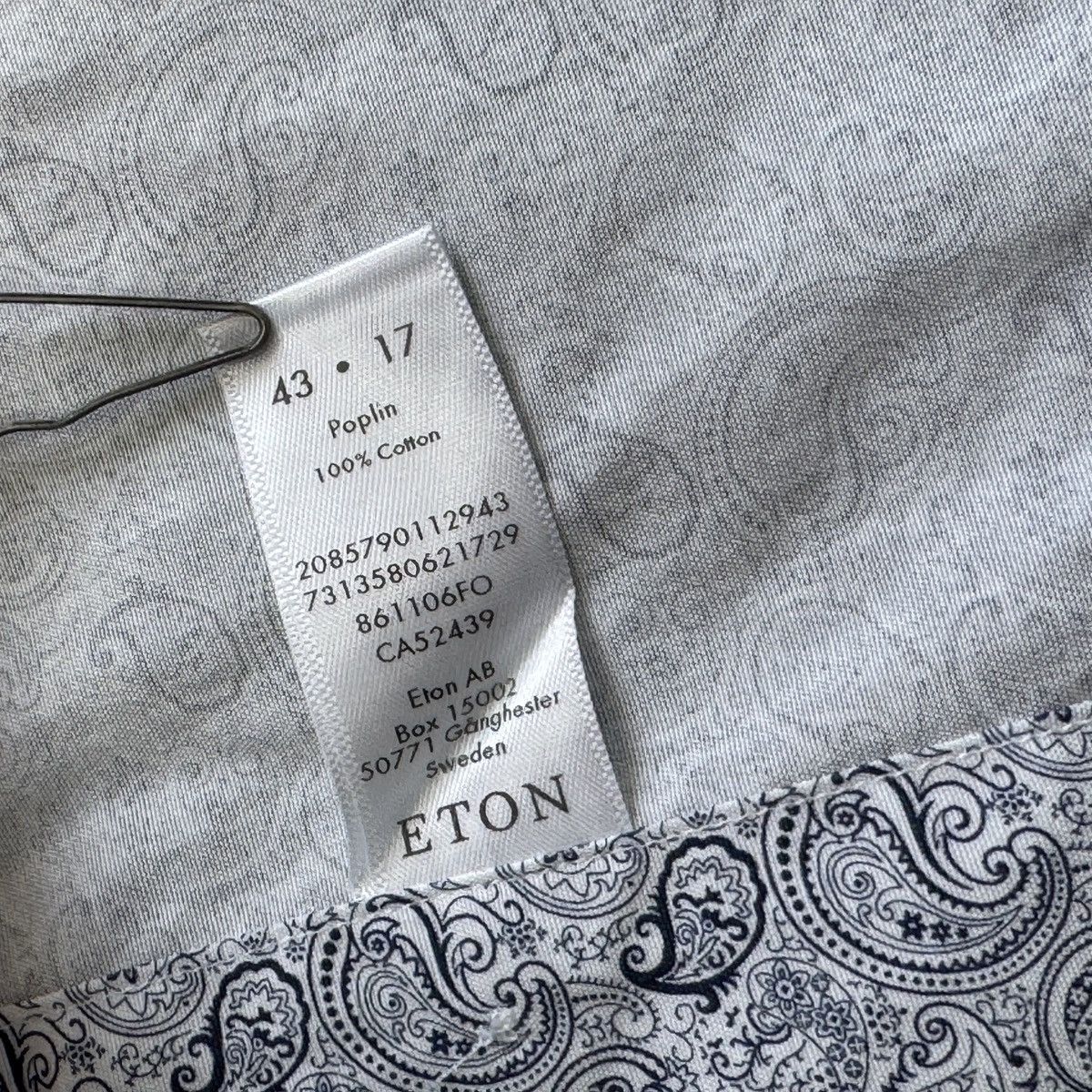 Eton ETON Classic Paisley Button Shirt Size 43/17 (XL/XXL) Size US XL / EU 56 / 4 - 14 Thumbnail
