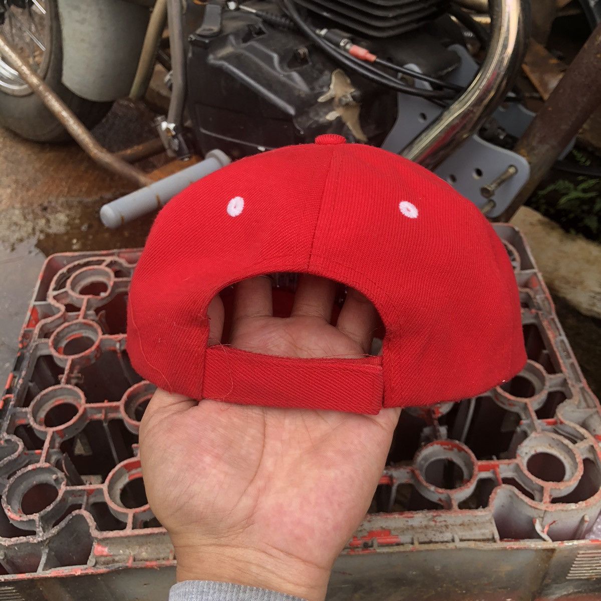 Vintage 🔥RARE🔥 Vintage Harley Davidson Girl Spell Out Flame Hat Size ONE SIZE - 7 Thumbnail