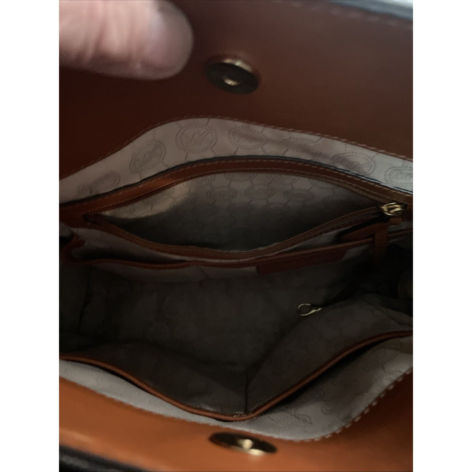 Michael Kors Michael Kors Hamilton Satchel Purse Signature MK Leather Size ONE SIZE - 10 Thumbnail