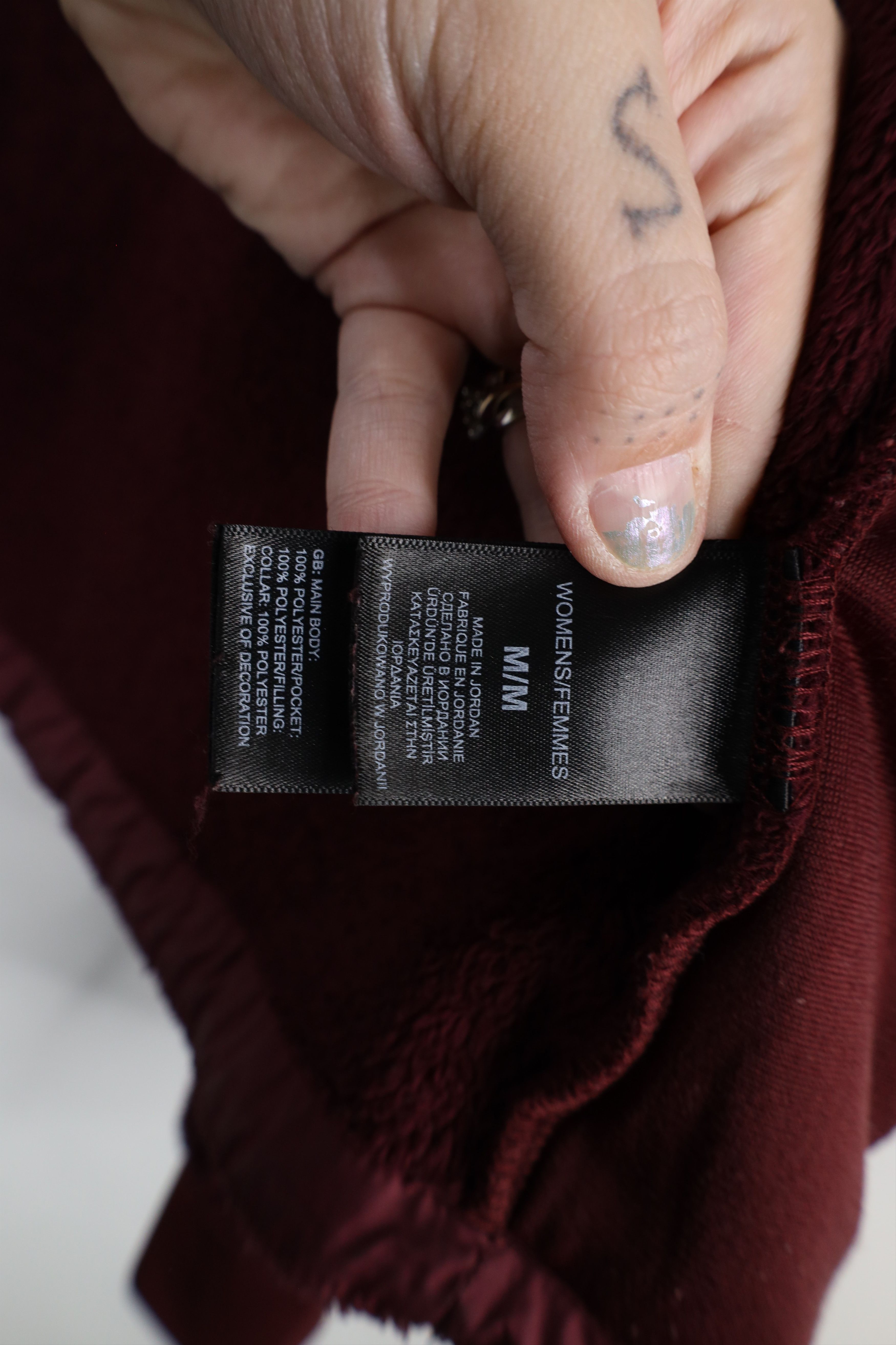 The North Face × Vintage The North Face Spell Osito Flow Fleece Jacket Burgundy Red Size M / US 6-8 / IT 42-44 - 10 Thumbnail