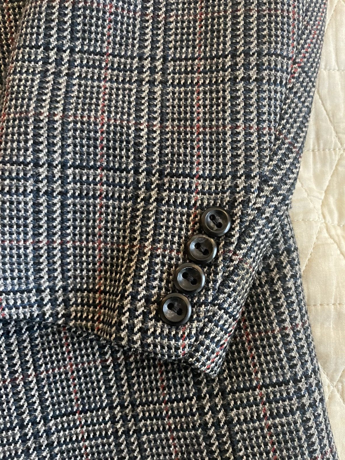 Oxxford Clothes × Vintage Cashmere Check Jacket Size 42R - 7 Thumbnail