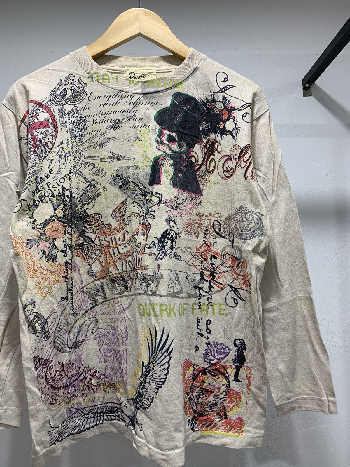 Japanese Brand 💥FINAL DROP💥 Pureté Motion Print Skull Poem Y2K Punk Size US M / EU 48-50 / 2 - 2 Thumbnail
