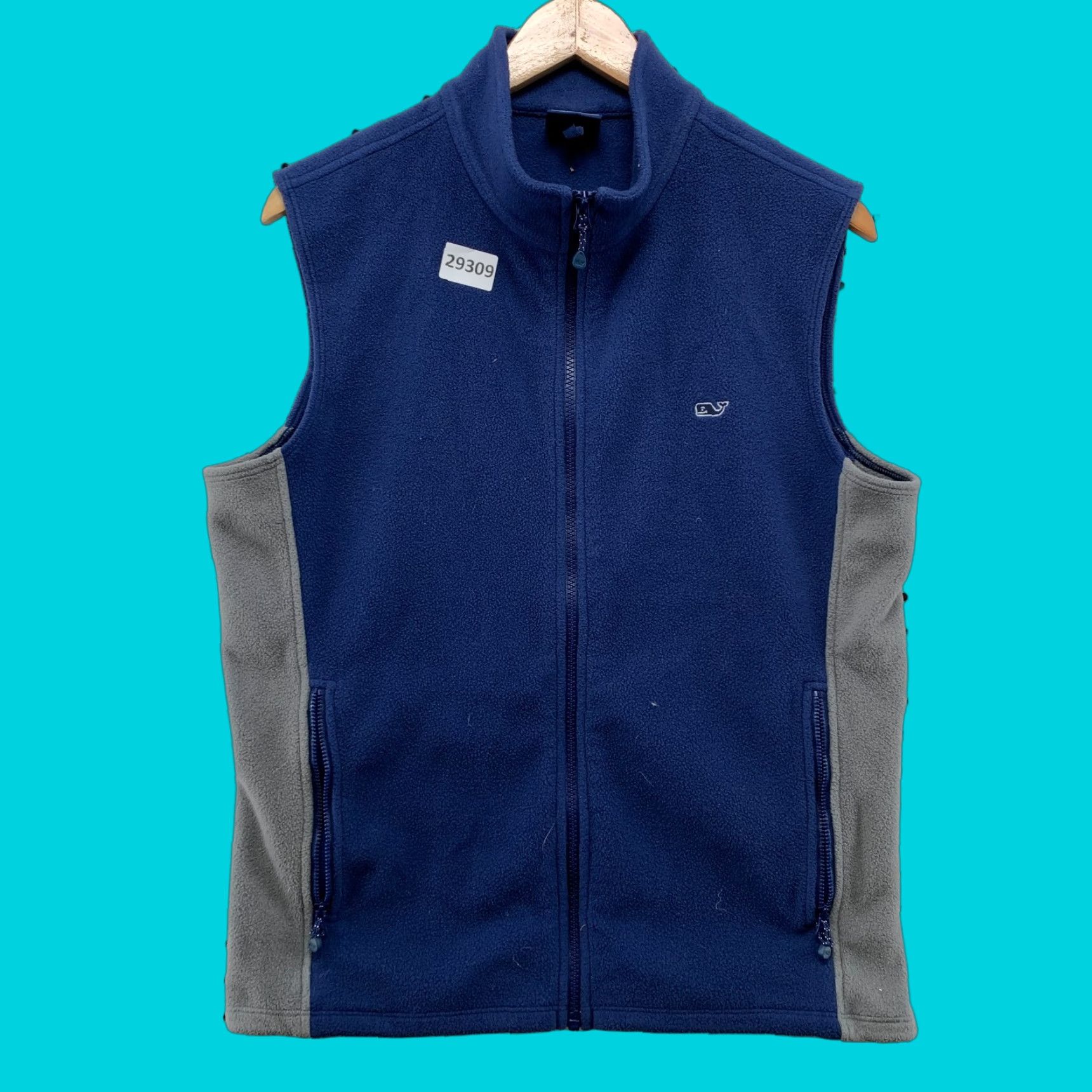 Vineyard Vines Vineyard Vines Fleece Zip Vest Jacket Adult Small Gray Blue SLeevless Size US S / EU 44-46 / 1 - 1 Thumbnail