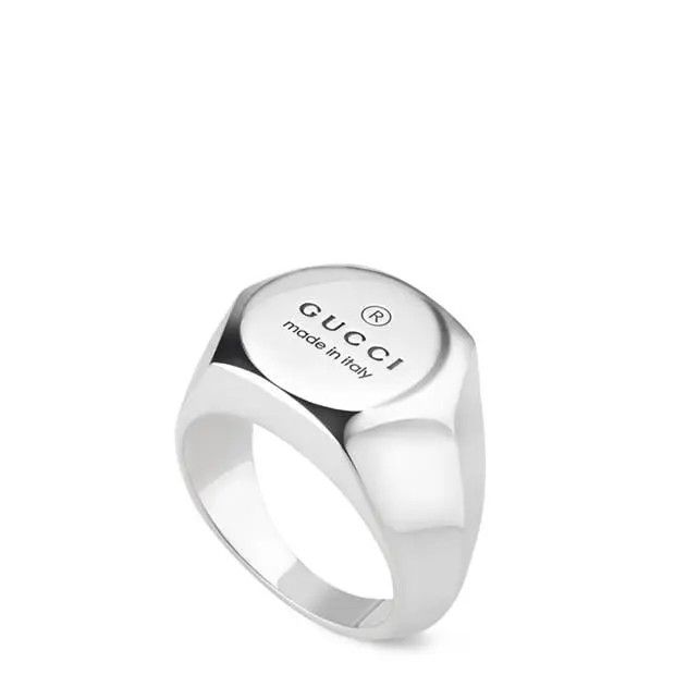 Gucci oc11z0126 Size: OS Trademark Wide Ring In Silver Size ONE SIZE - 2 Thumbnail