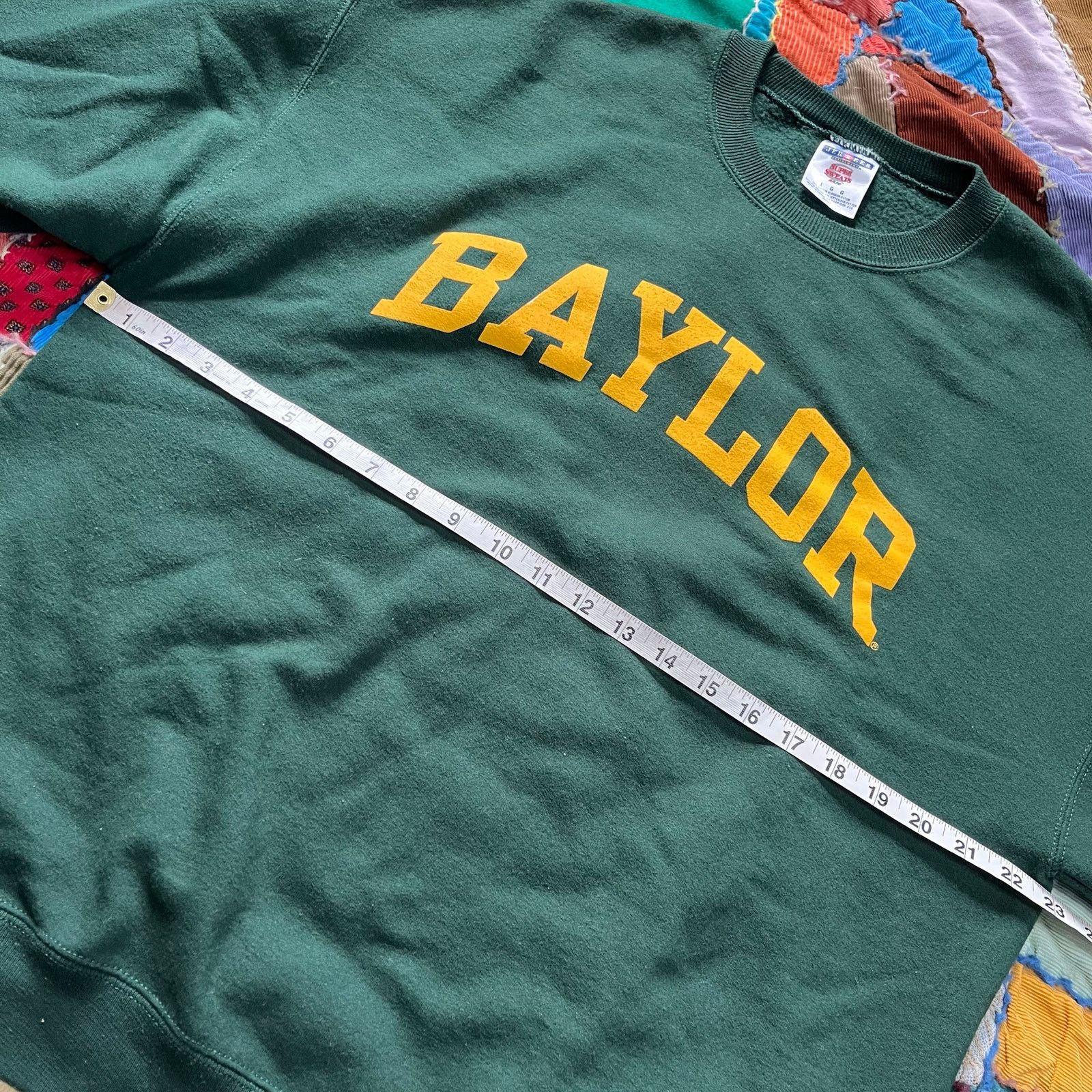 Jerzees Vintage Jerzees Baylor University Green Sports Crewneck L Size US L / EU 52-54 / 3 - 5 Thumbnail