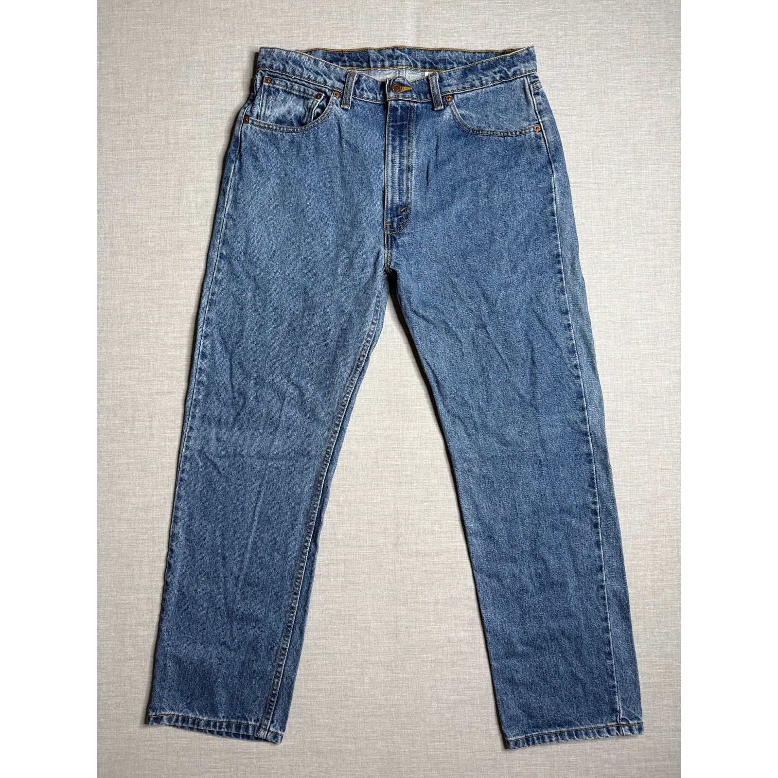 Levi's × Levi's Vintage Clothing × Vintage Vintage 90s Levi’s 505 Regular Fit Straight Leg Jeans 36x30 Size US 36 / EU 52 - 2 Thumbnail