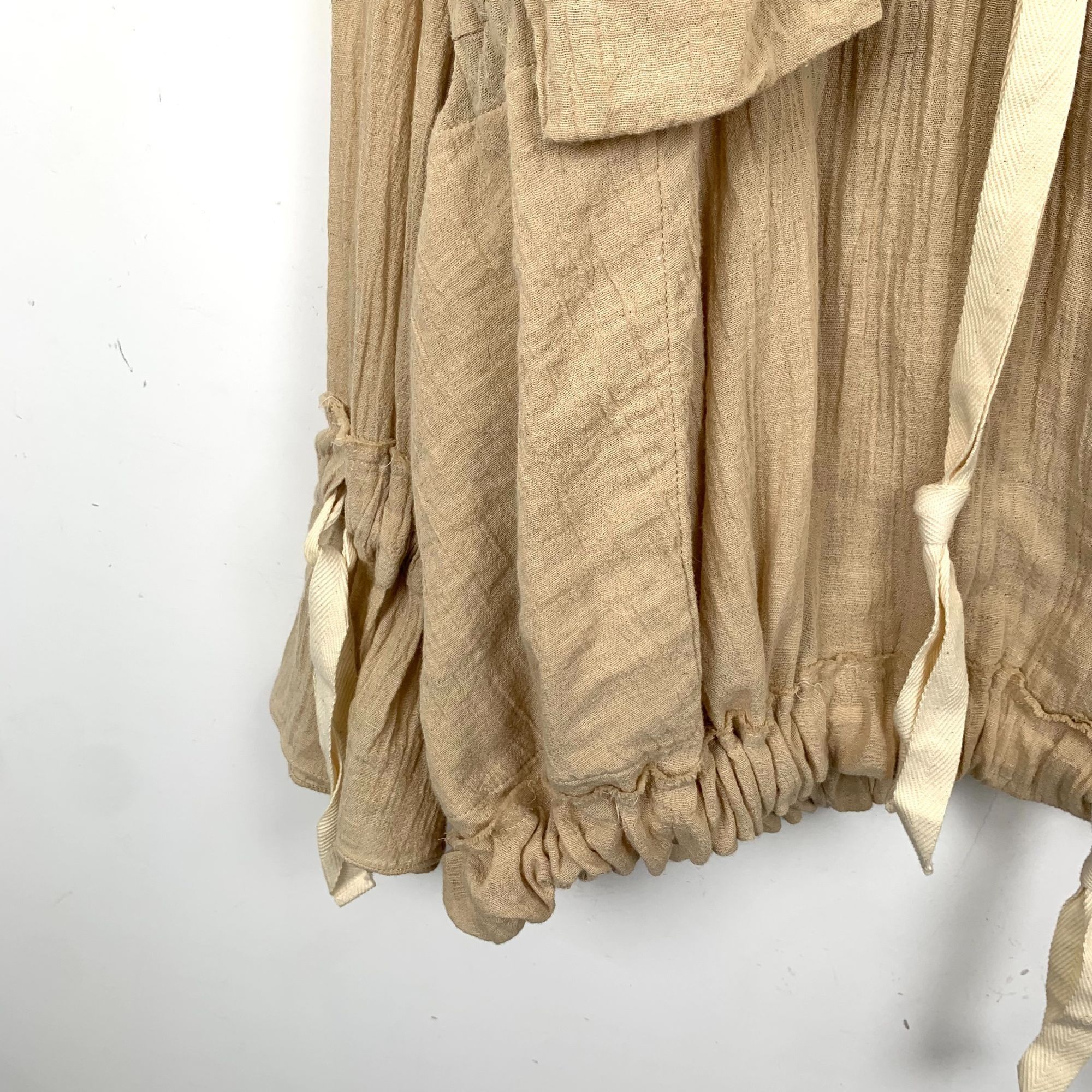 Loewe Loewe Brown Pleated Ribbon Cotton Collar Long Sleeve Sun Pro Size XXS / US 00 / IT 34 - 5 Thumbnail