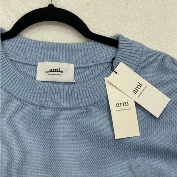 AMI AMI Paris Crewneck Jumper Sky Blue Men'sXL Size US XL / EU 56 / 4 - 3 Thumbnail