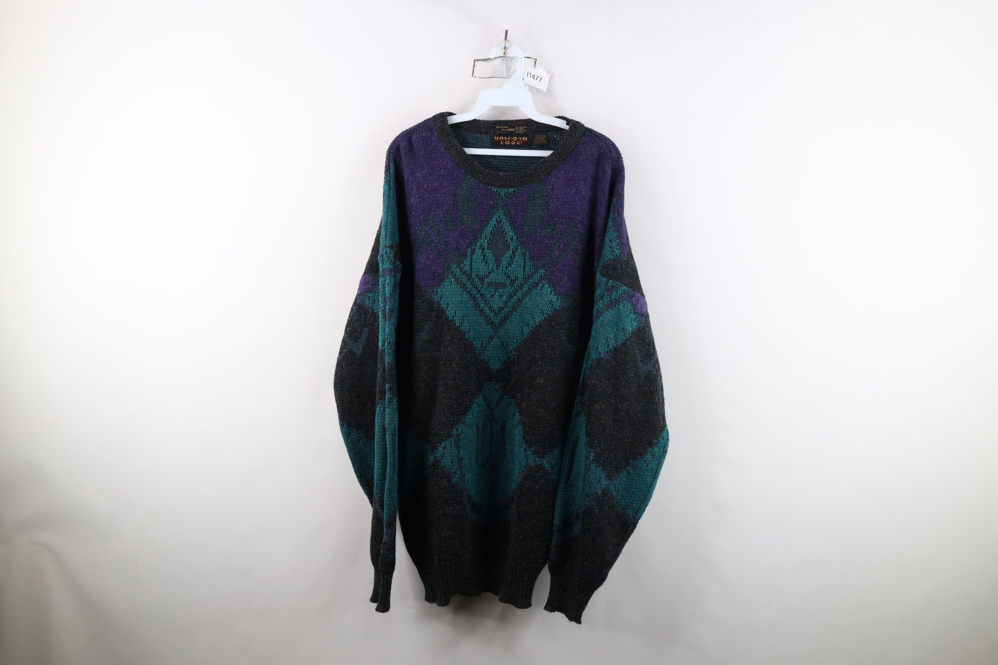 Vintage Vintage 90s Coogi Style Geometric Wool Blend Knit Sweater Size US XL / EU 56 / 4 - 1 Thumbnail