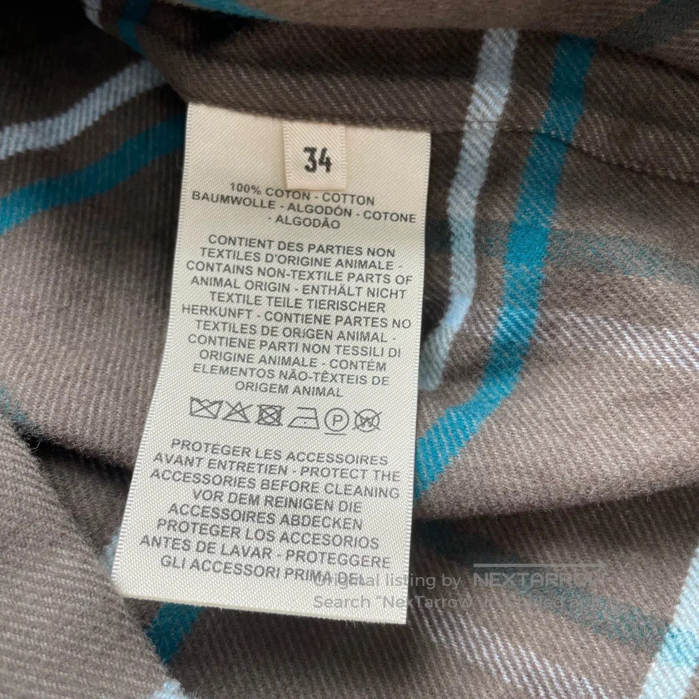 Hermes Hermes Brown and Green Plaid Shirt Dress| Size XXS / US 00 / IT 34 - 5 Thumbnail