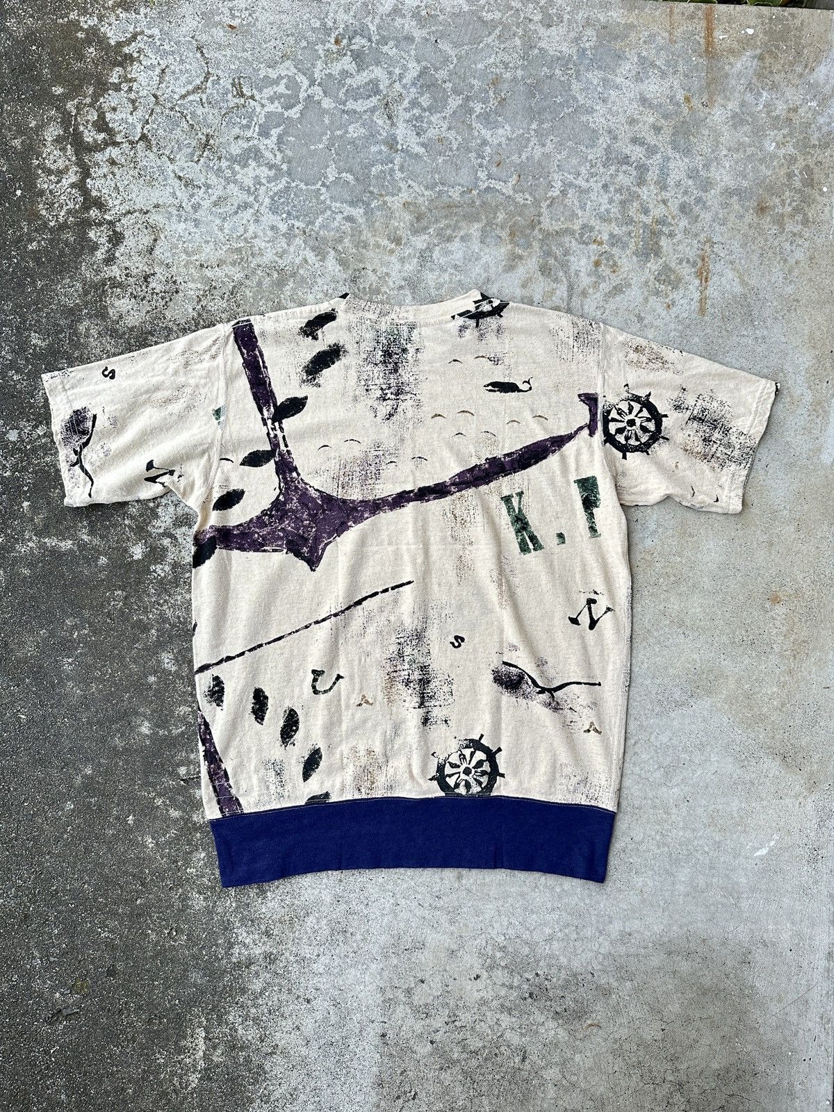 トップス Kapital Sailor Collar Print Long T-shirt Kapital Sailor Shirt | Grailed
