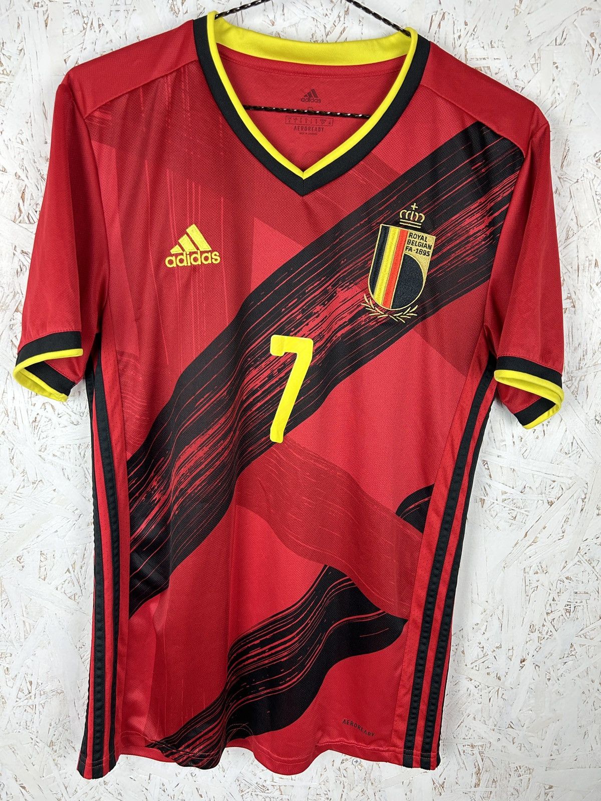 Adidas Adidas Belgium #7 De Bruyne Soccer Jersey In Red/Black Size US S / EU 44-46 / 1 - 1 Thumbnail