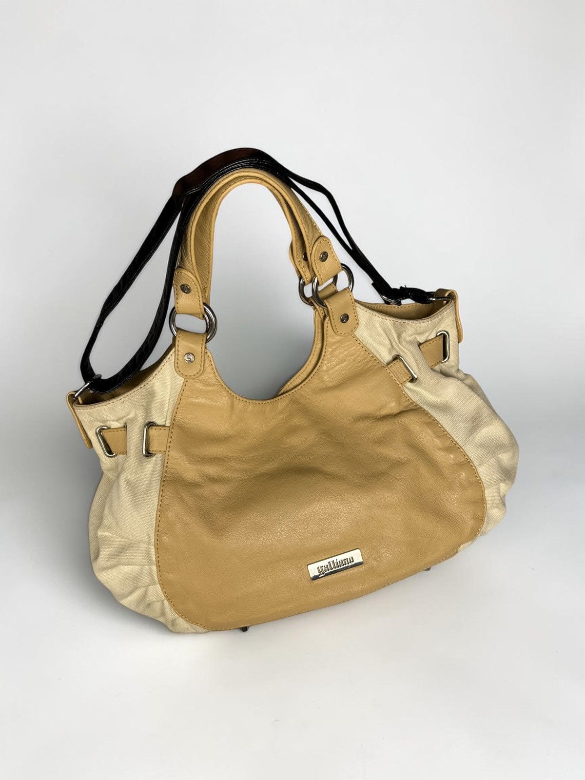 John Galliano Galliano Black Leather Chains Bag | Grailed