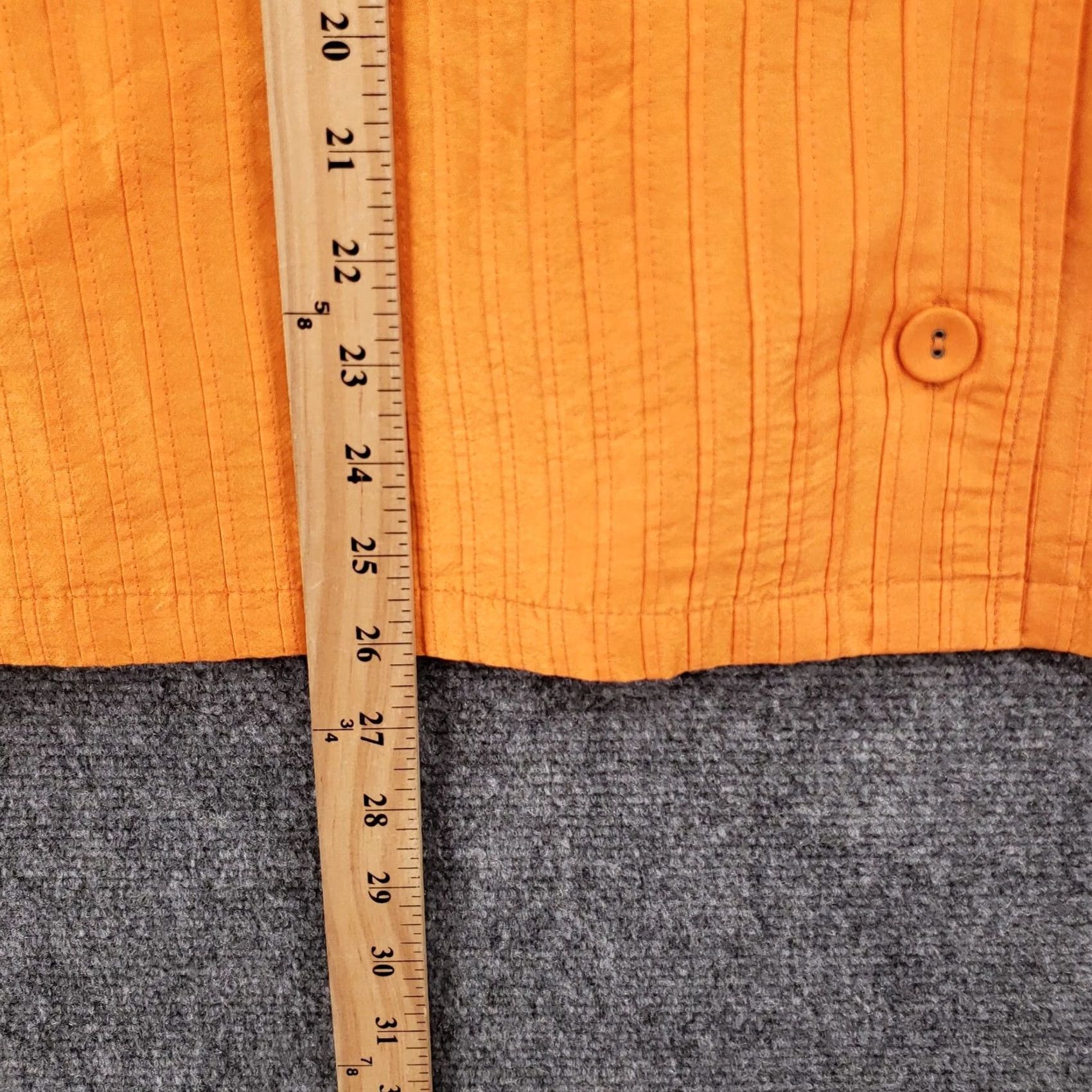 Vintage Chicos Jacket Womens XL Orange Button Up Pintuck Pleat Long Sleeve Casual Spin Size XL / US 12-14 / IT 48-50 - 4 Thumbnail