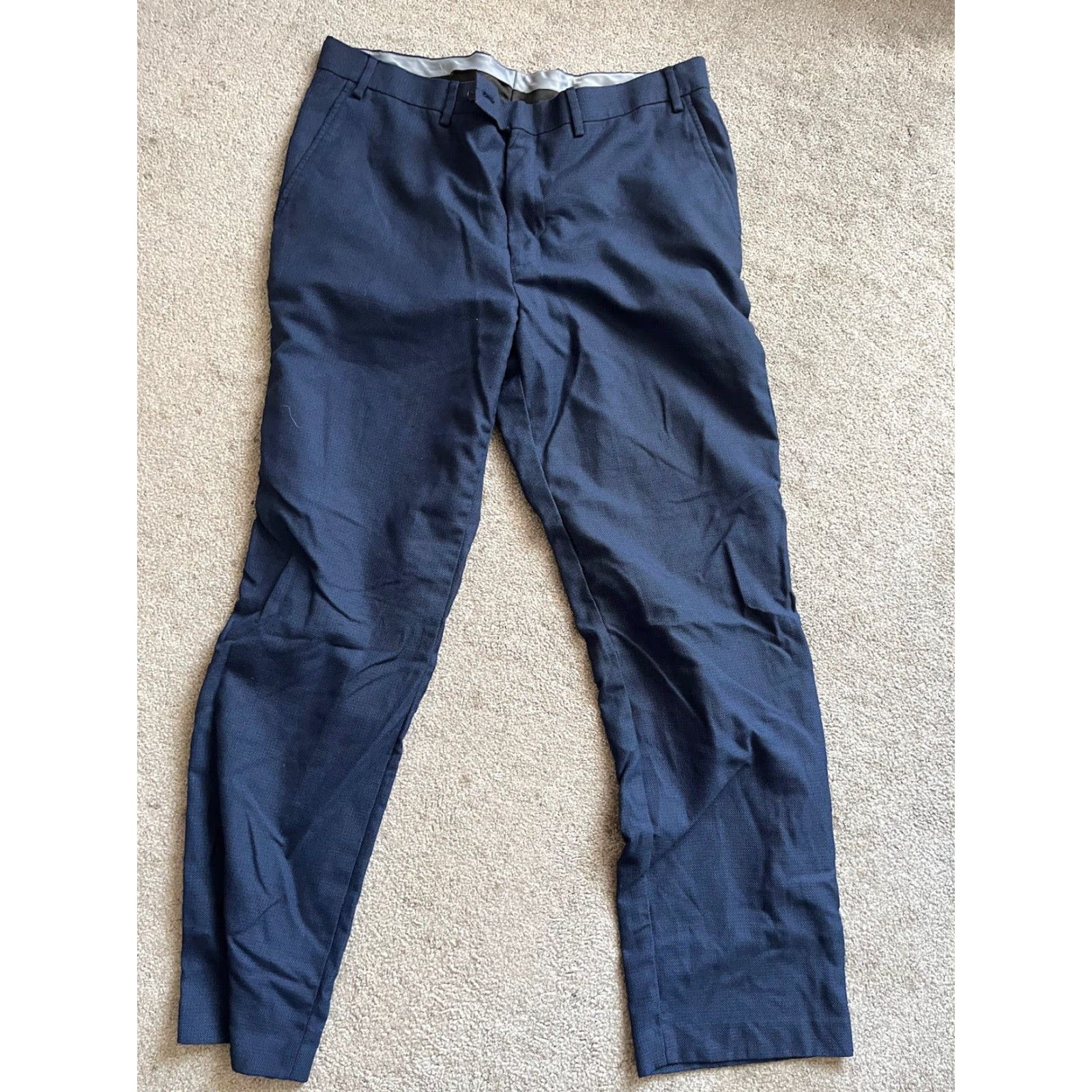 Van Heusen Van Heusen Classic Fit Pants Dress Pants Blue 34x32 34 Mens Regular Inseam 32 Navy? Size US 34 / EU 50 - 2 Thumbnail