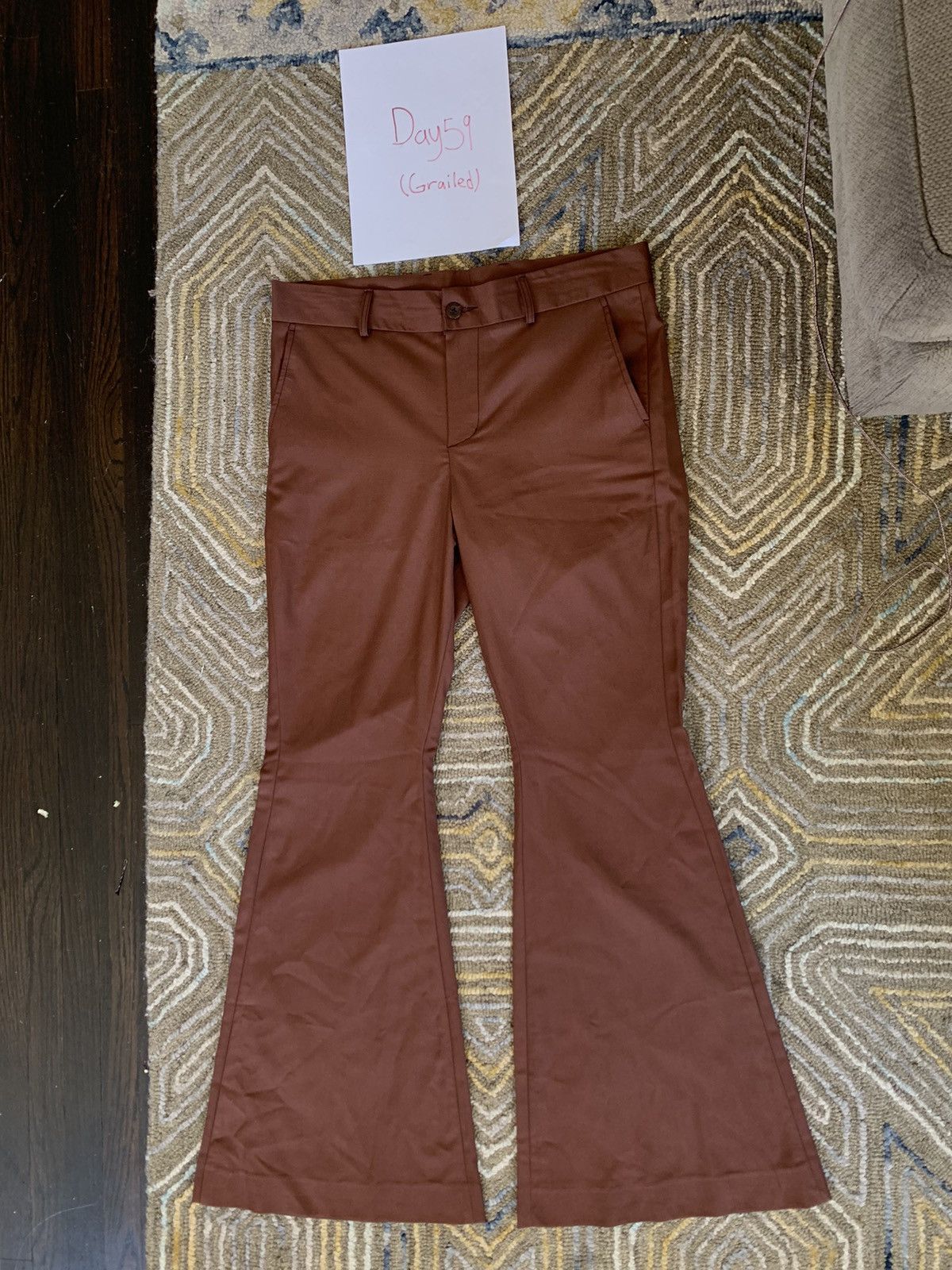 Vintage Handmade Flared Vintage Bell Bottom Trousers Size US 37 - 2 Thumbnail