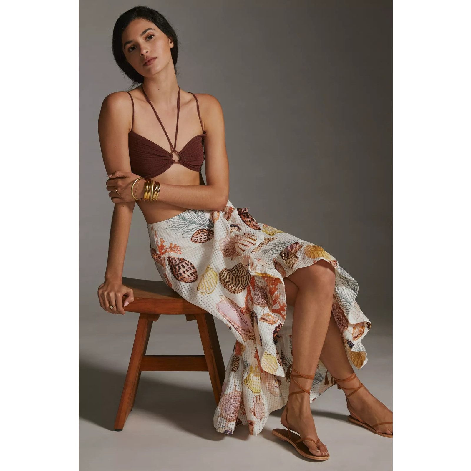 Anthropologie Anthropologie Maeve A-Line Wrap Midi Skirt $170 PLUS 16W Size 38" / US 16 / IT 52 - 6 Thumbnail
