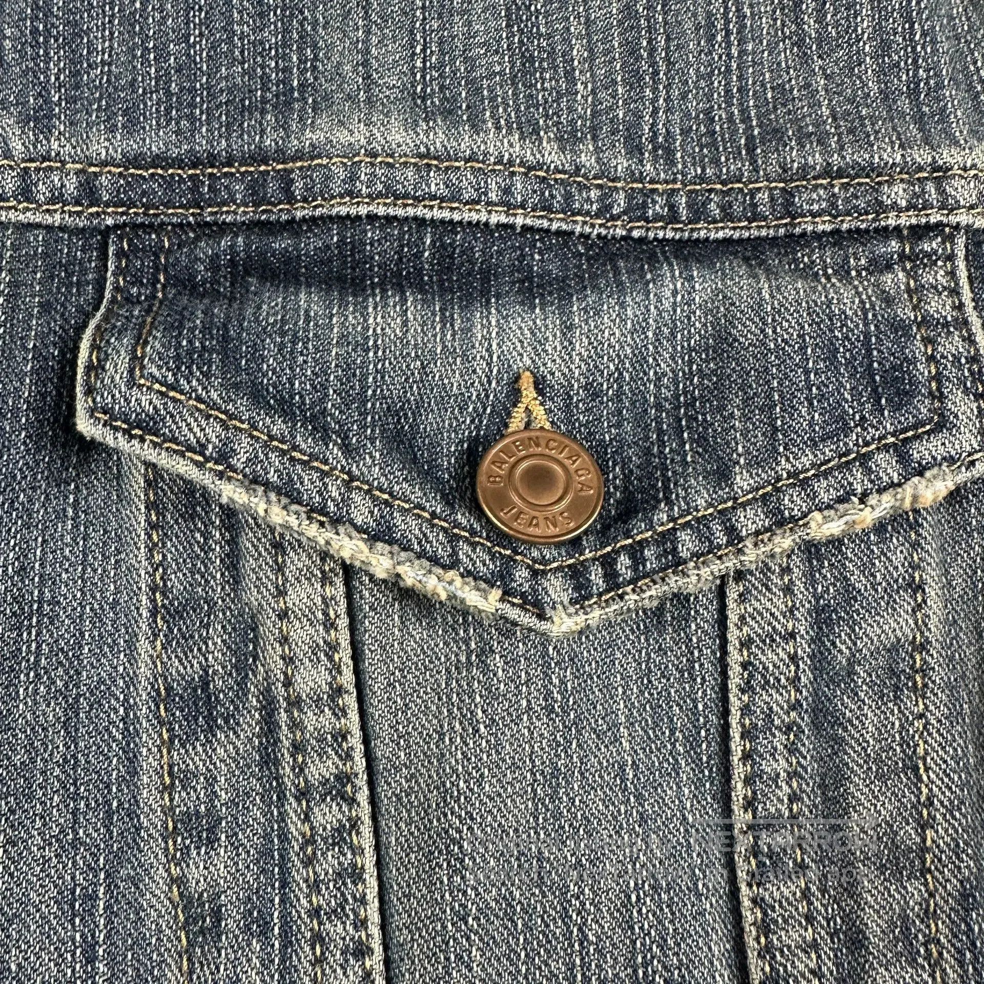 Balenciaga balenciaga double b logo denim jacket. Size US M / EU 48-50 / 2 - 2 Thumbnail