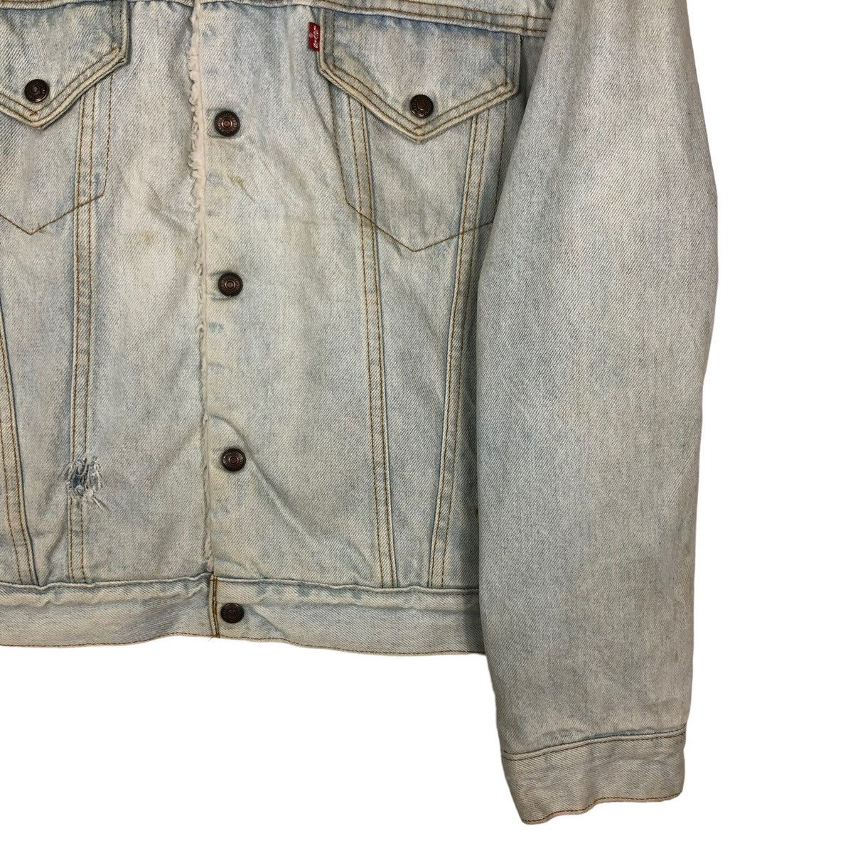 Levi's 🔥VINTAGE DENIM BIKER JACKET LEVI’S USA SHEARLING MINK FUR Size US M / EU 48-50 / 2 - 7 Thumbnail
